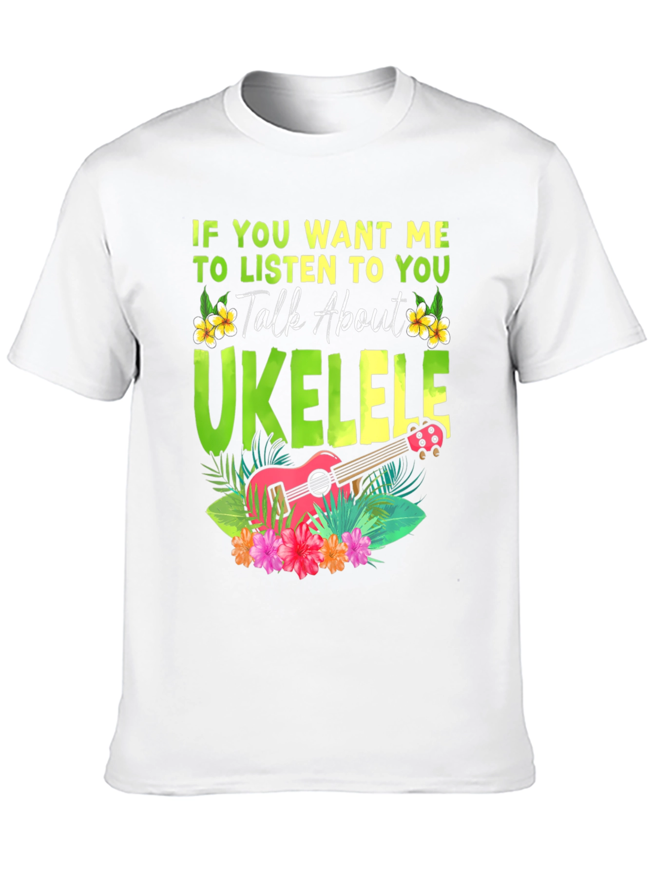 Black Ukulele Lover T-Shirt - Talk About Ukulele Tee view 10