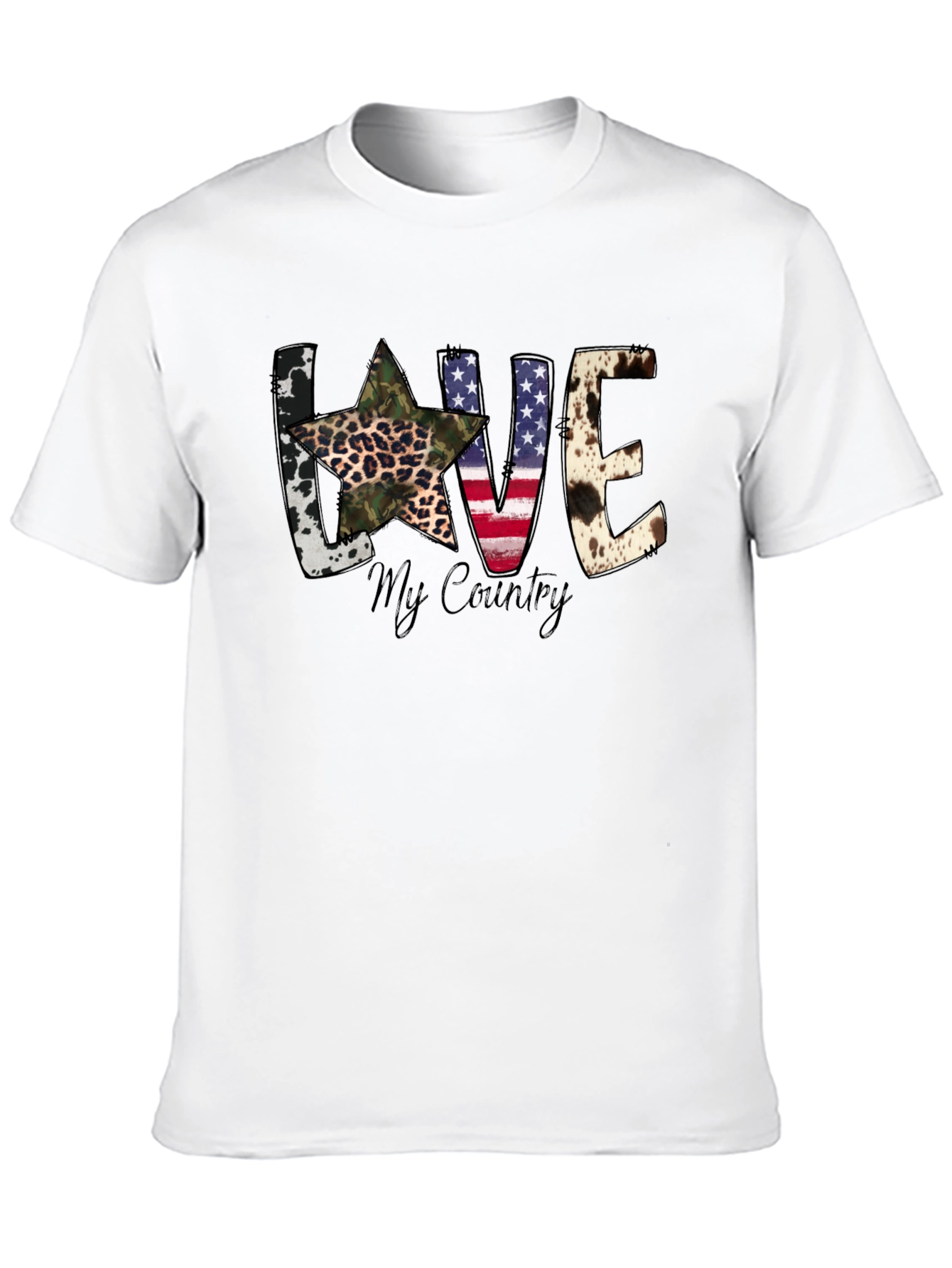 Black Love My Country Patriotic T-Shirt view 10