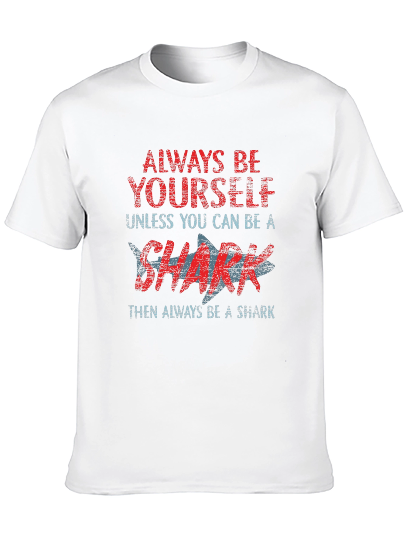 Black Always Be Yourself Shark Graphic T-Shirt view 10