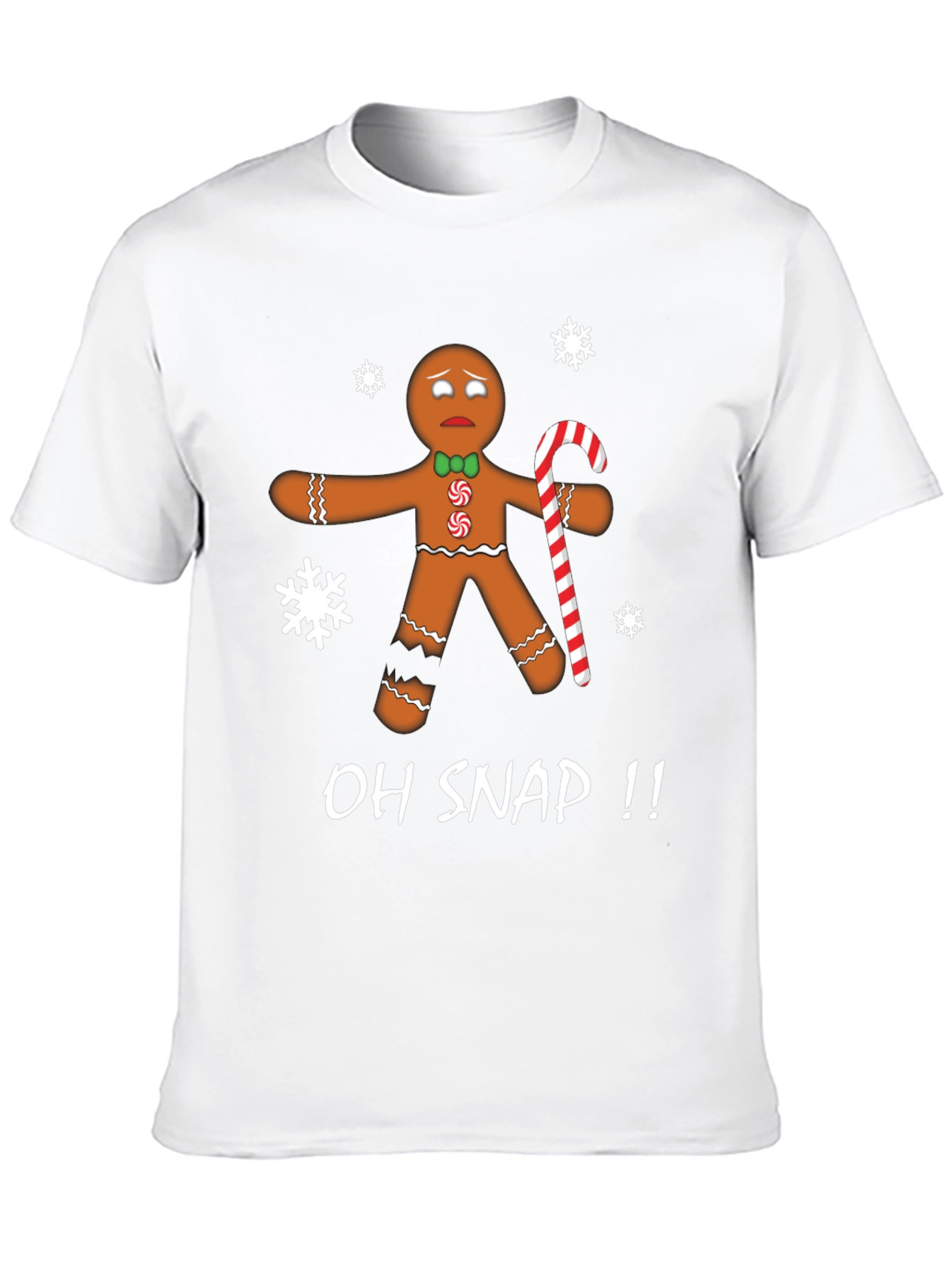 Black Oh Snap Gingerbread T-Shirt - Christmas Holiday Tee view 10