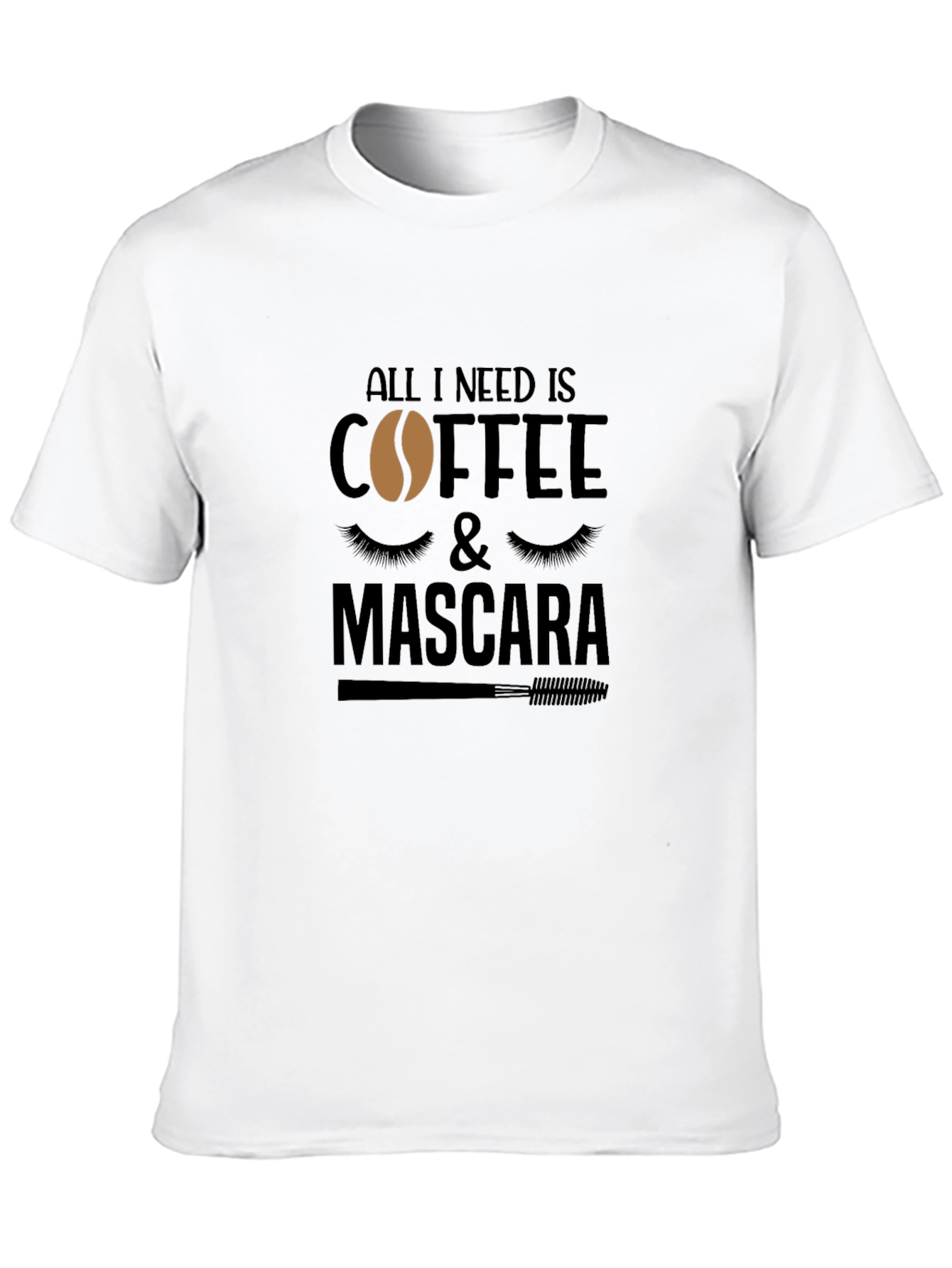 Black Coffee & Mascara Graphic Tee - Relaxed Fit Black T-Shirt view 10