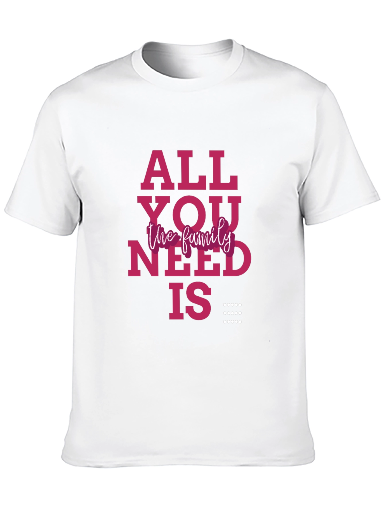 Black All You Need is Family Graphic T-Shirt view 10