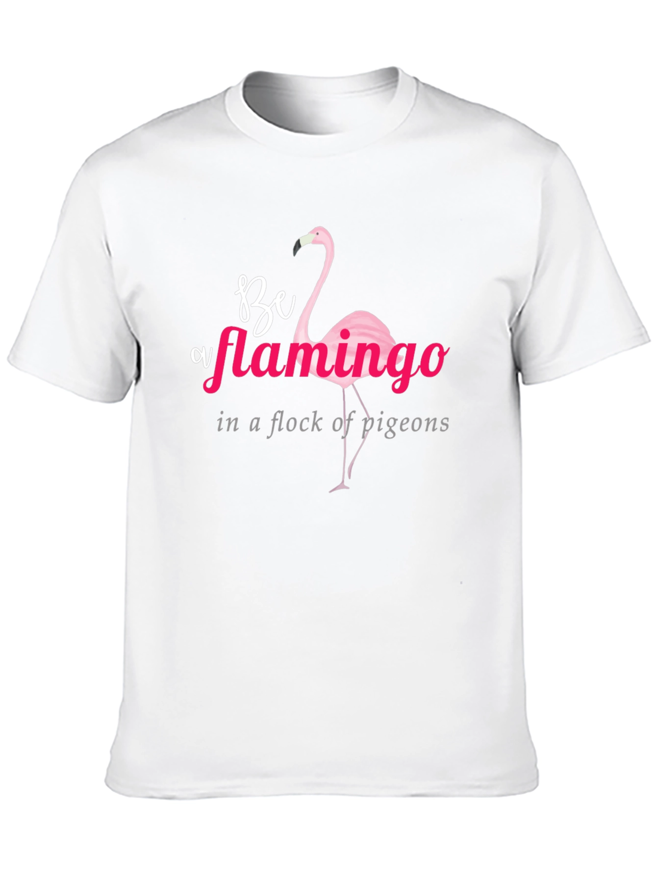 Black Be a Flamingo Graphic Tee - Black Cotton T-Shirt view 10