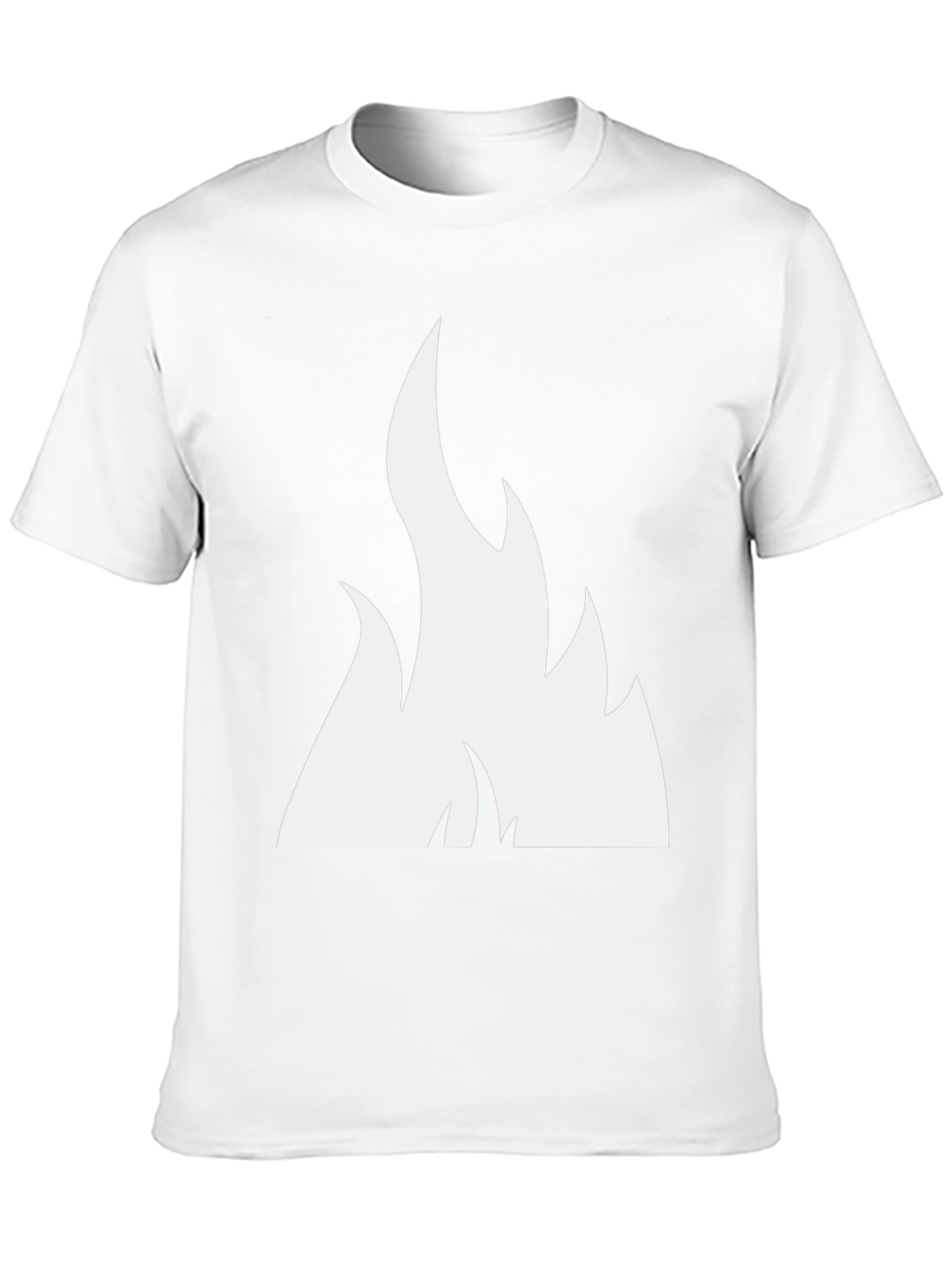 Black Bold Flame Graphic Tee - Black Cotton Comfort view 10