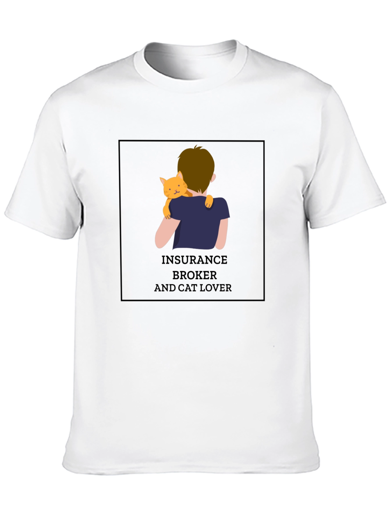 Black Insurance Broker & Cat Lover T-Shirt view 10