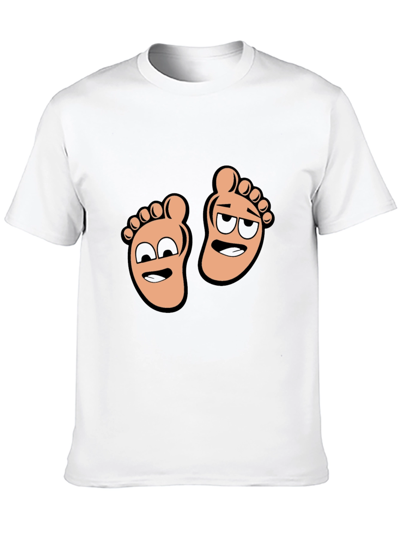 Black Cartoon Feet Graphic T-Shirt - Black view 10