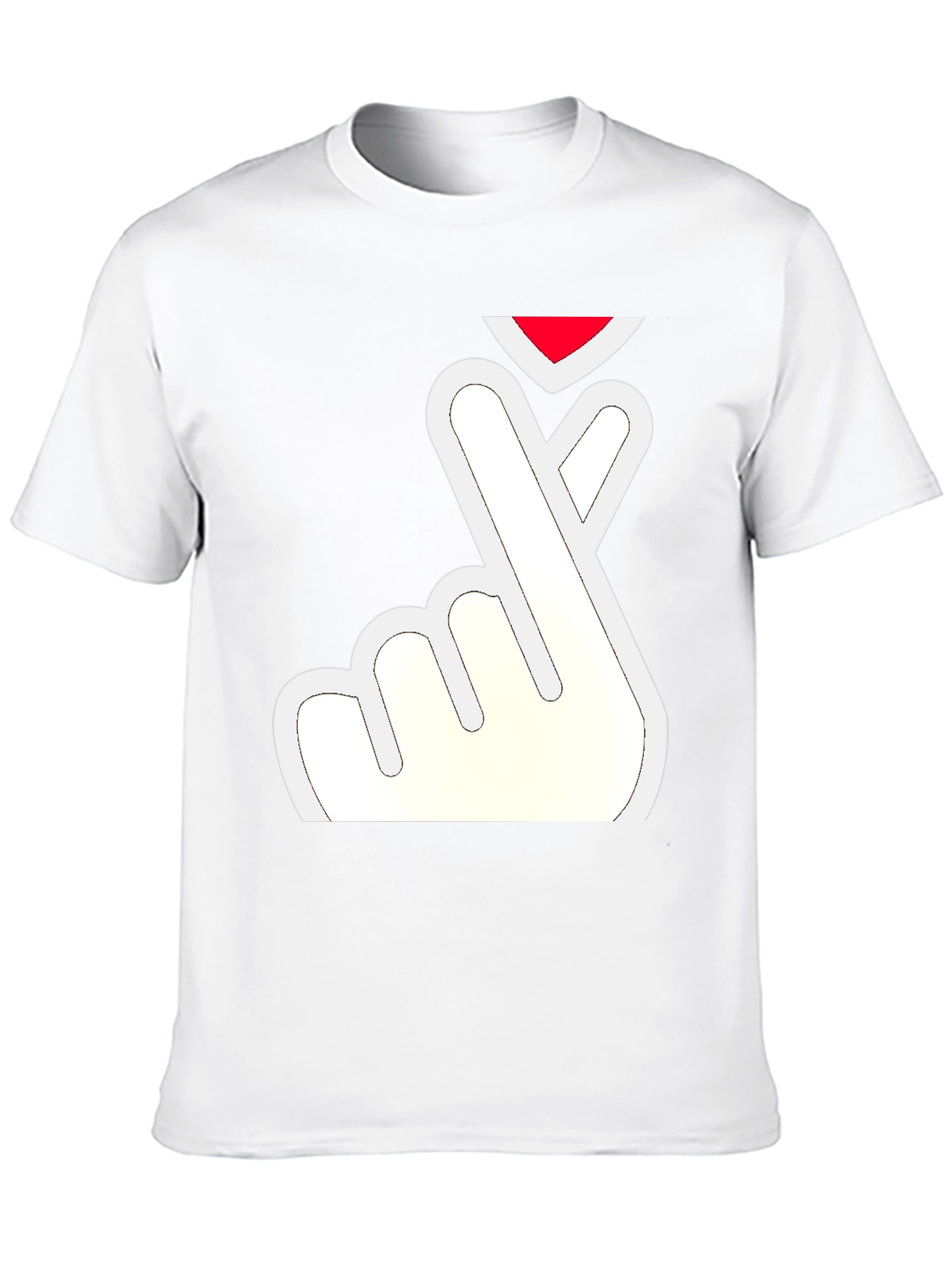 Black Finger Heart T-Shirt - Black Tee view 10