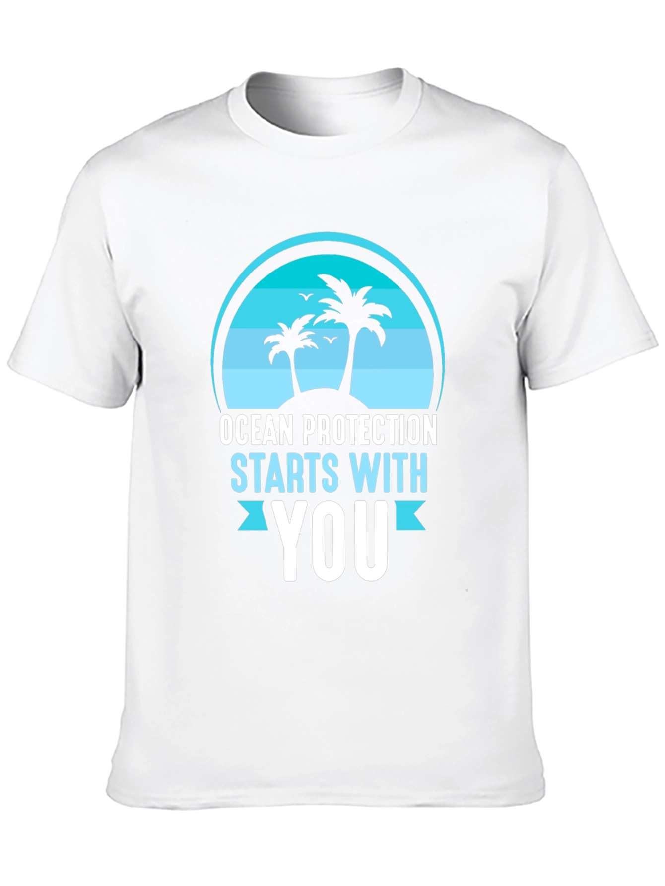 Black Ocean Protection Starts With You T-Shirt view 10