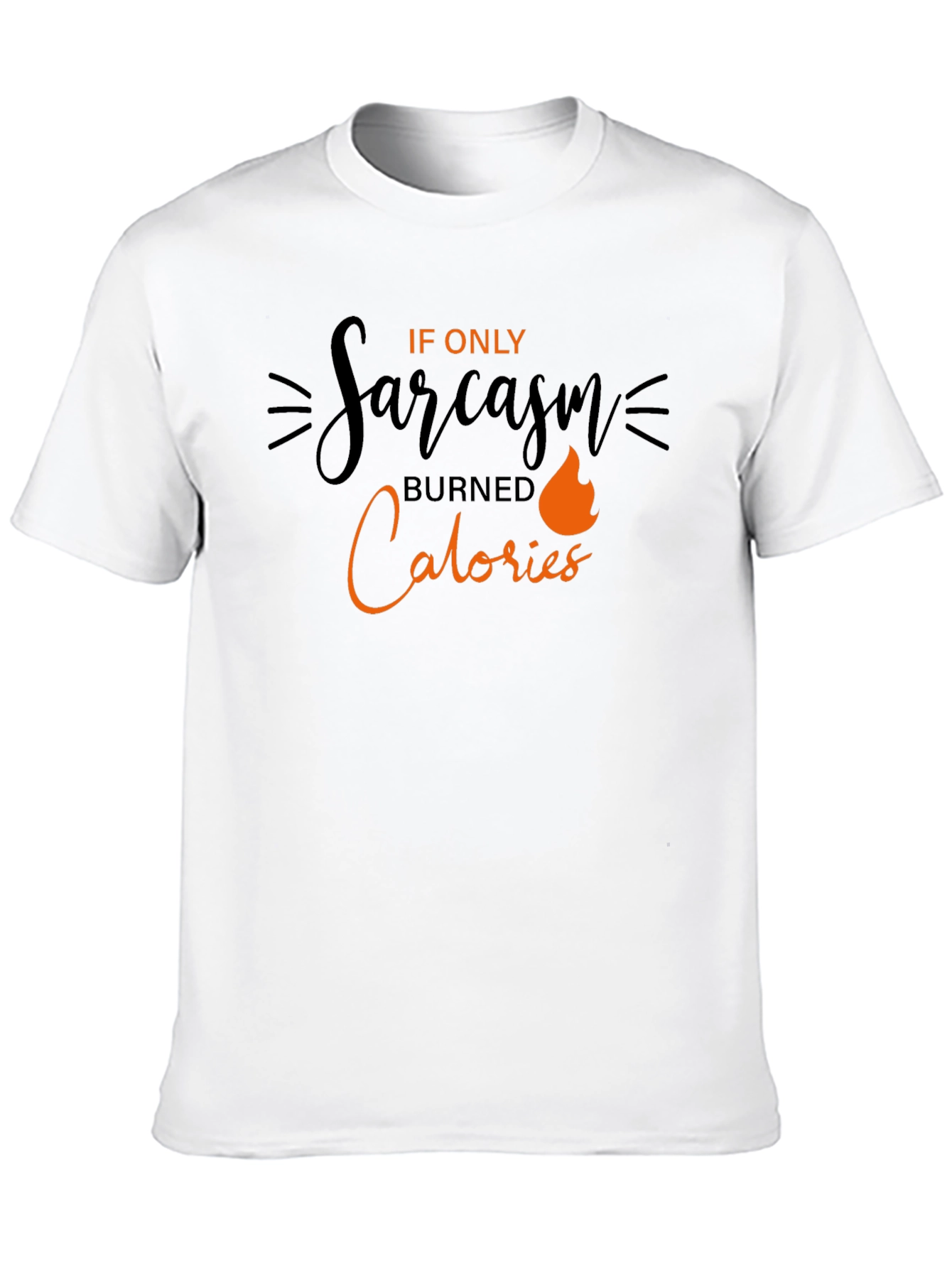 Black Sarcasm Burns Calories Graphic Tee view 10