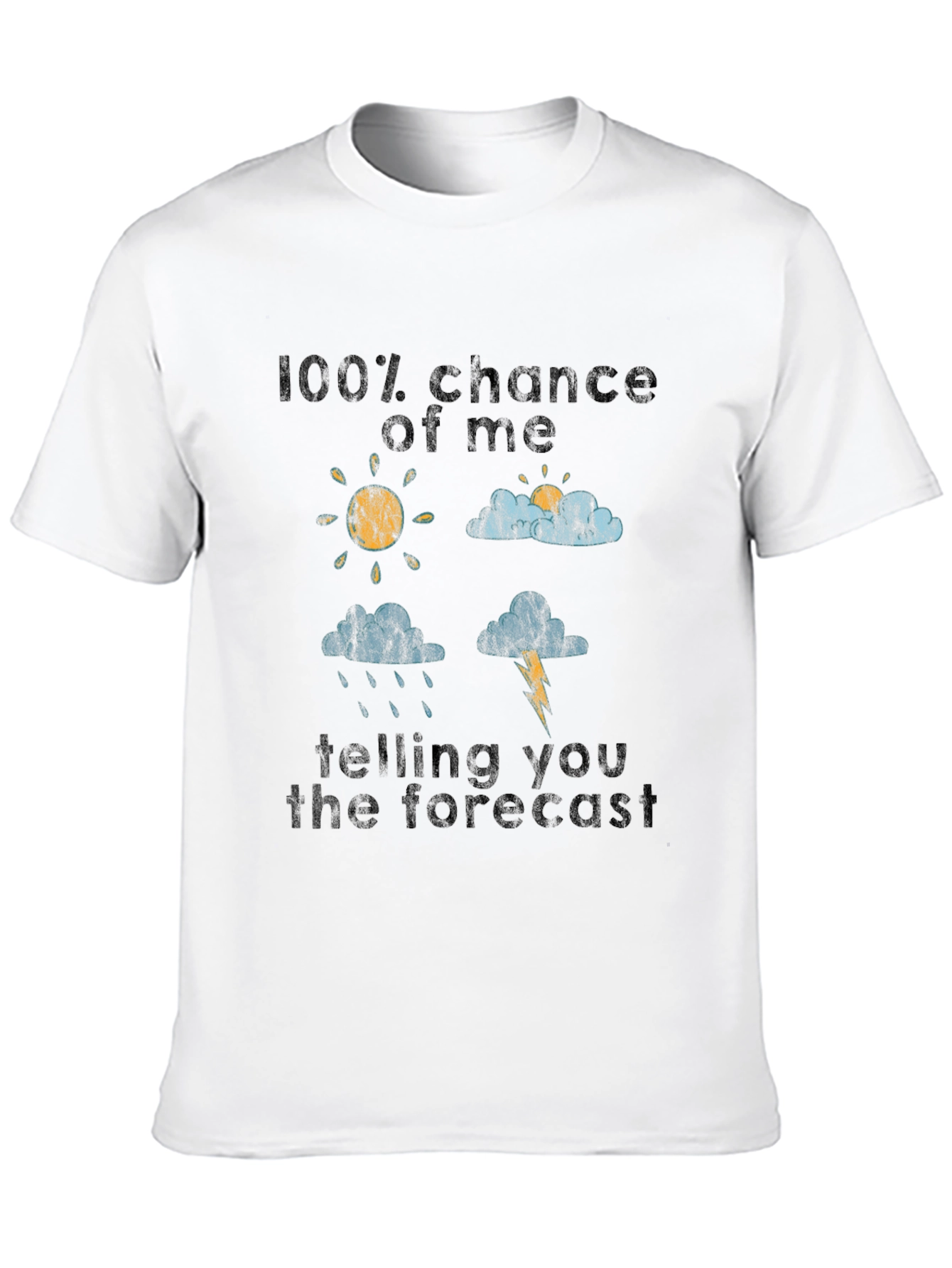 Black Funny Weather Forecast Graphic Tee view 10