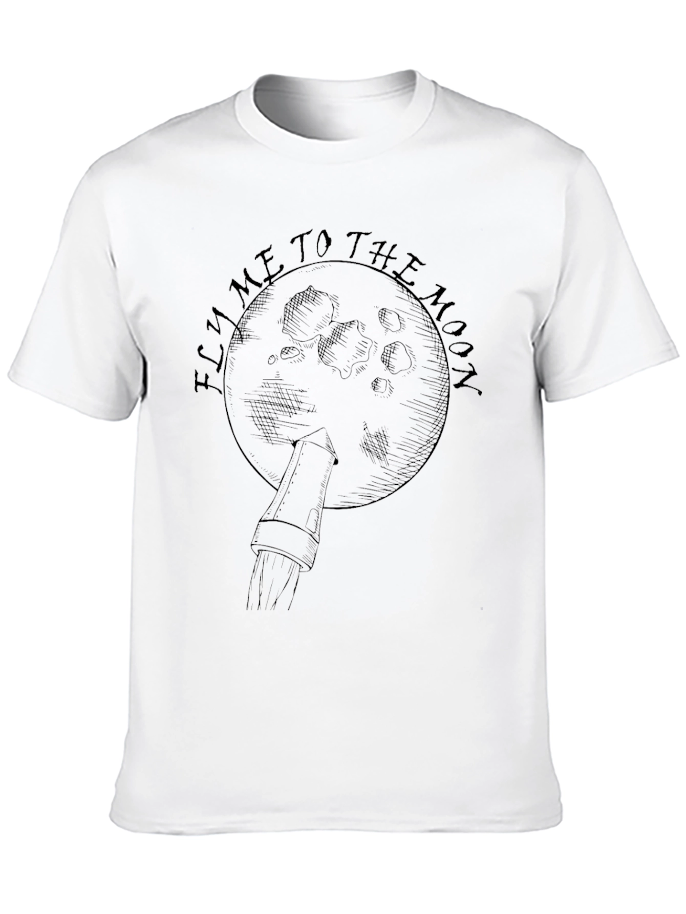 Black Fly Me To The Moon Graphic Tee - Classic Black T-Shirt view 10