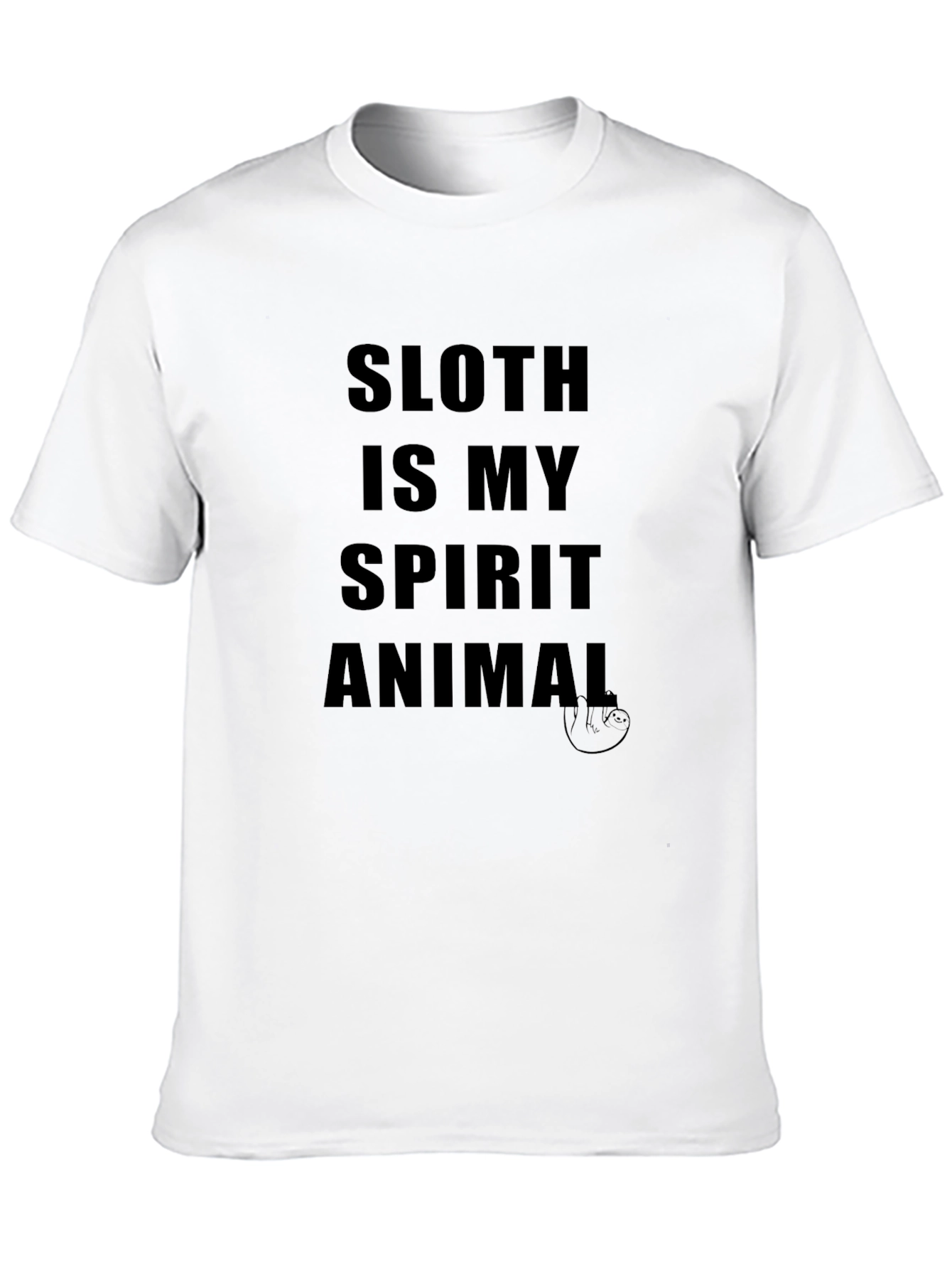Black Sloth Is My Spirit Animal Black T-Shirt view 10