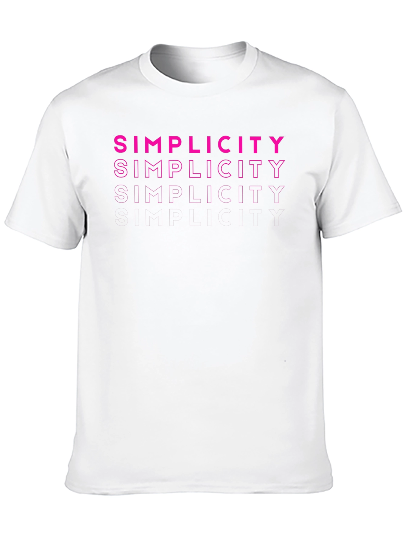 Simplicity Stacked Design Graphic T-Shirt - 10