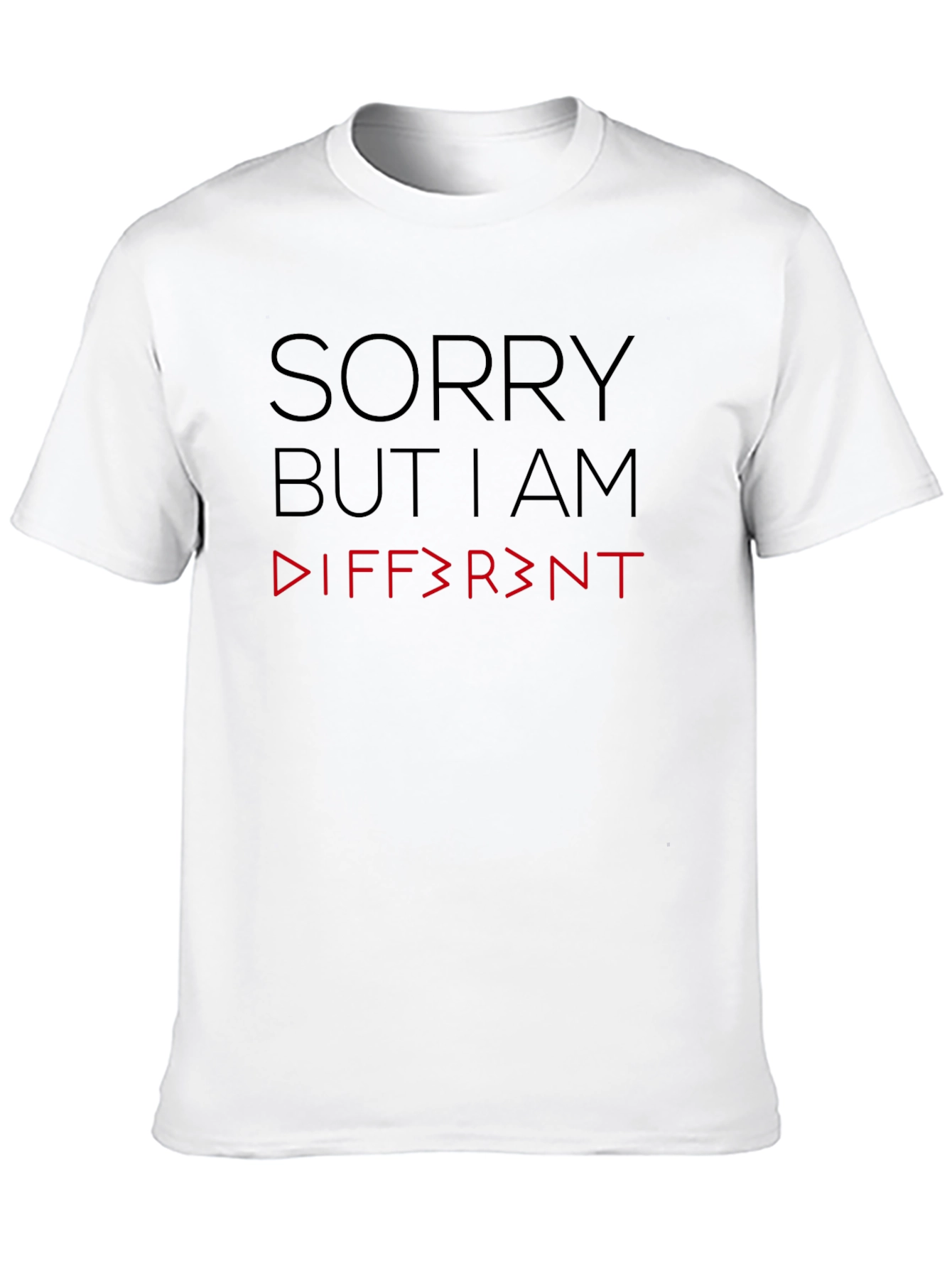 Black Sorry But I Am Different Graphic T-Shirt view 10