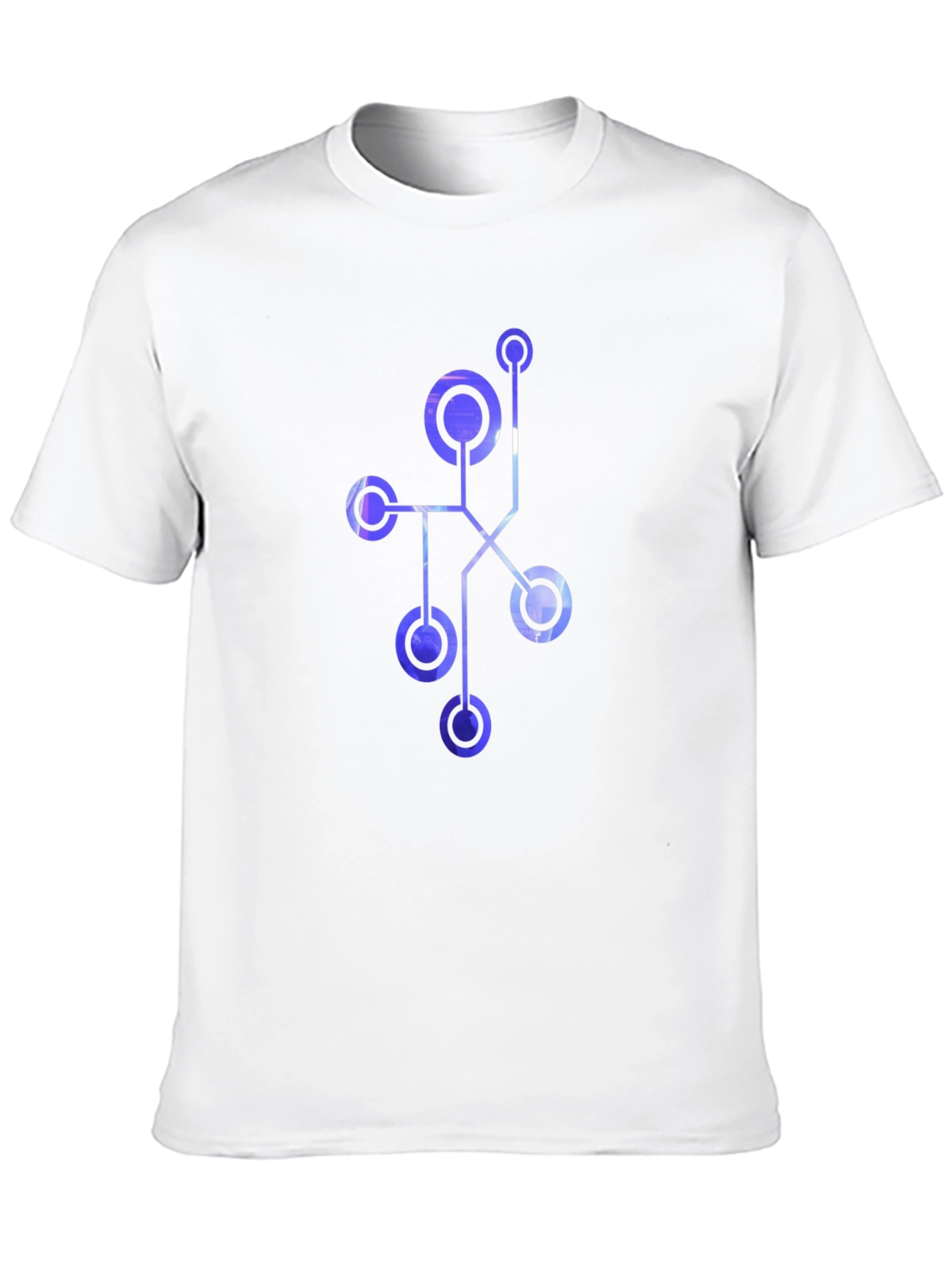 Abstract Geometric Design Men's Black T-Shirt - 10