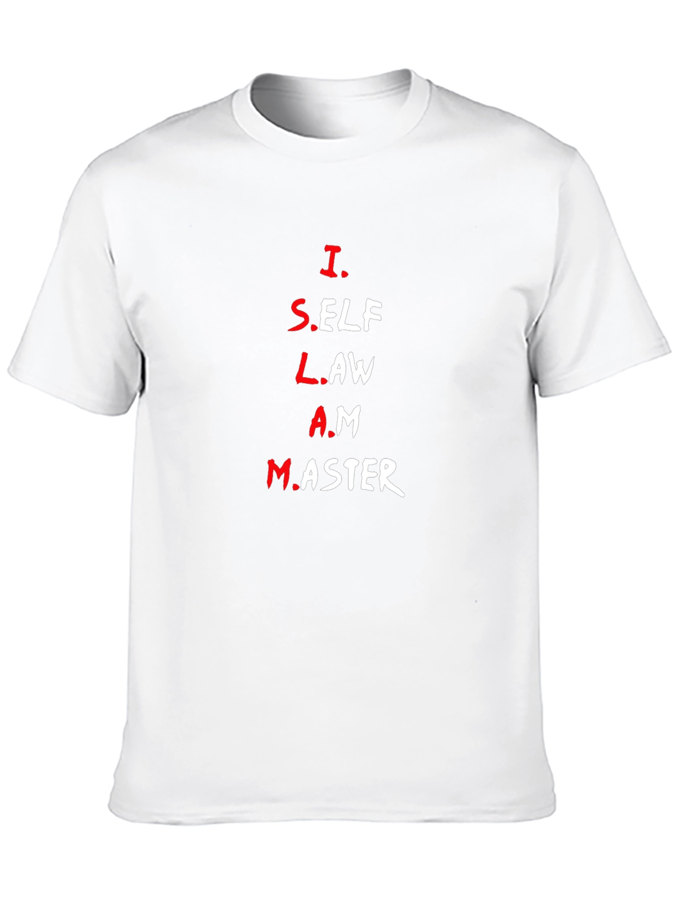 Black Islam Acronym Black T-Shirt - Self Law Master Tee view 10