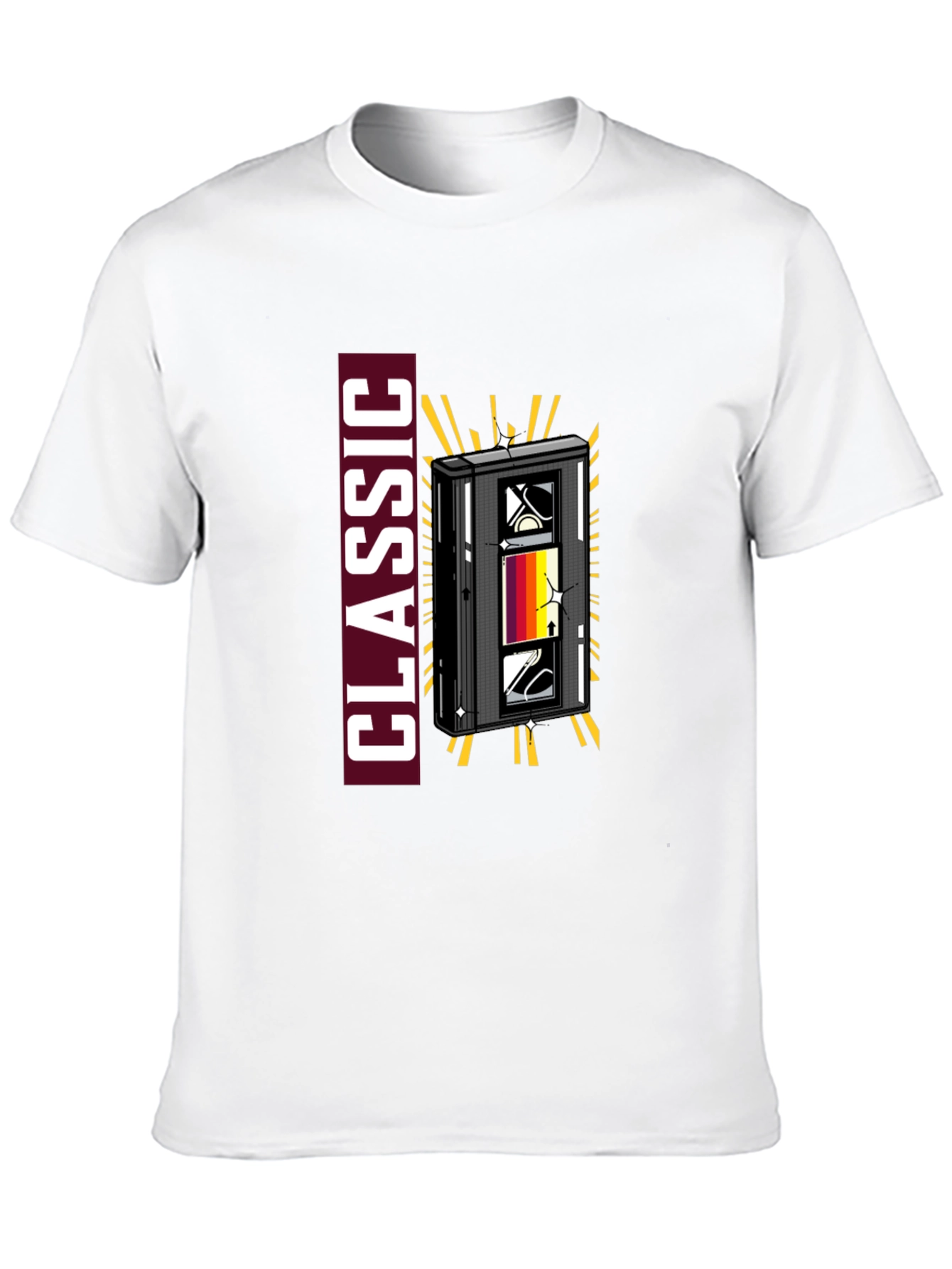Black Retro Cassette Classic Graphic Tee view 10