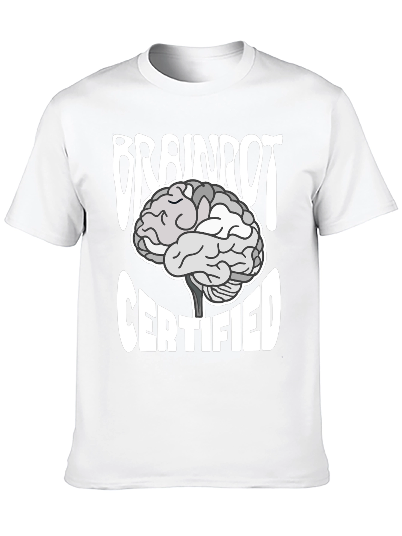 Black Brainrot Certified T-Shirt - Funny Graphic Tee view 10