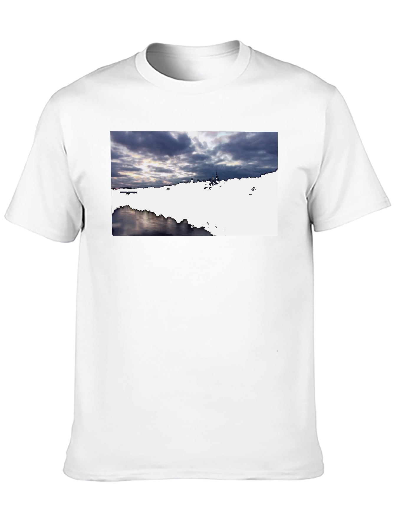 Black Scenic Landscape Graphic Tee - Black view 10