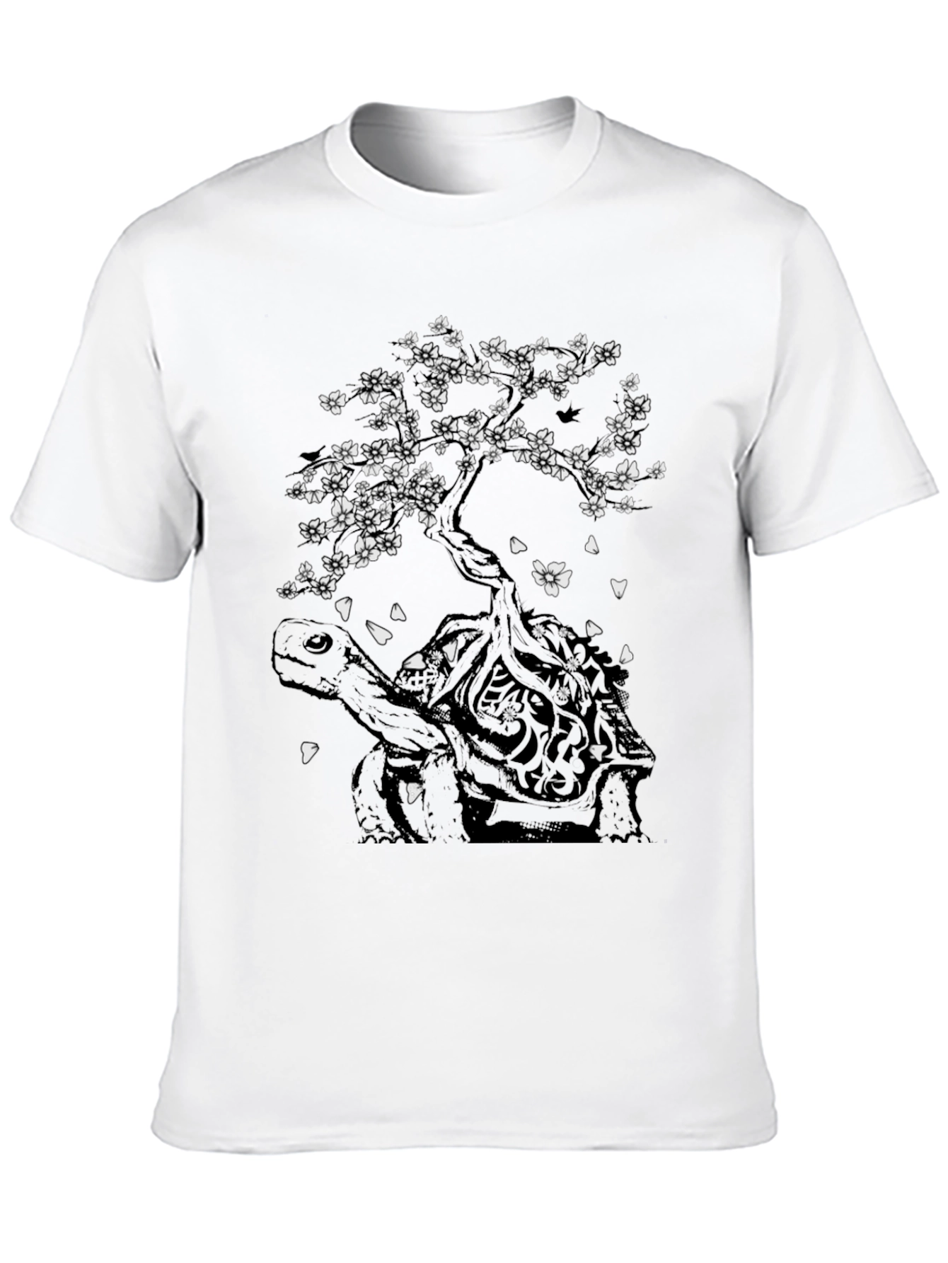 Black Turtle & Tree Graphic Tee - Nature Inspired Style view 10