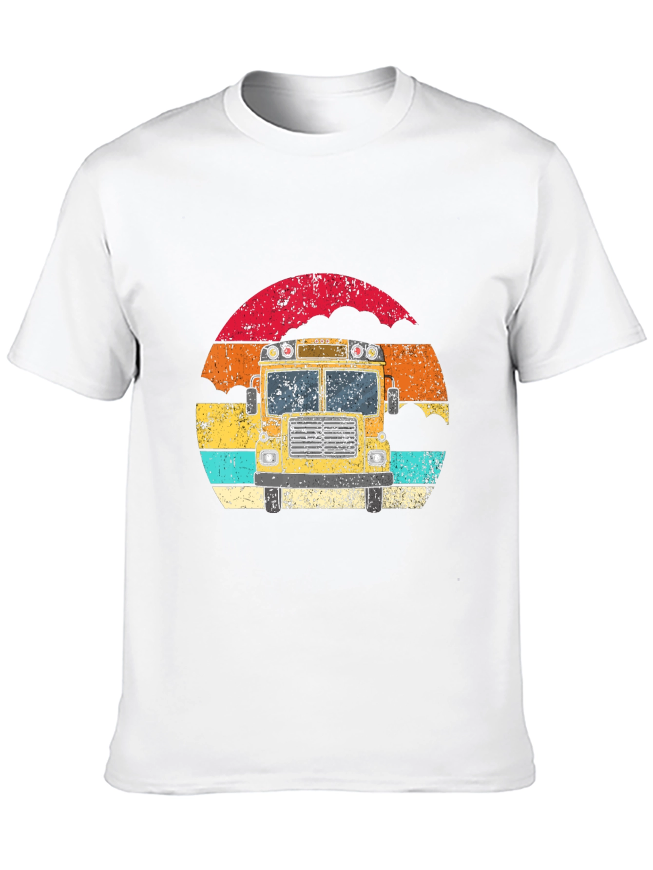 Black Retro School Bus Graphic Tee - Vintage Style T-Shirt view 10