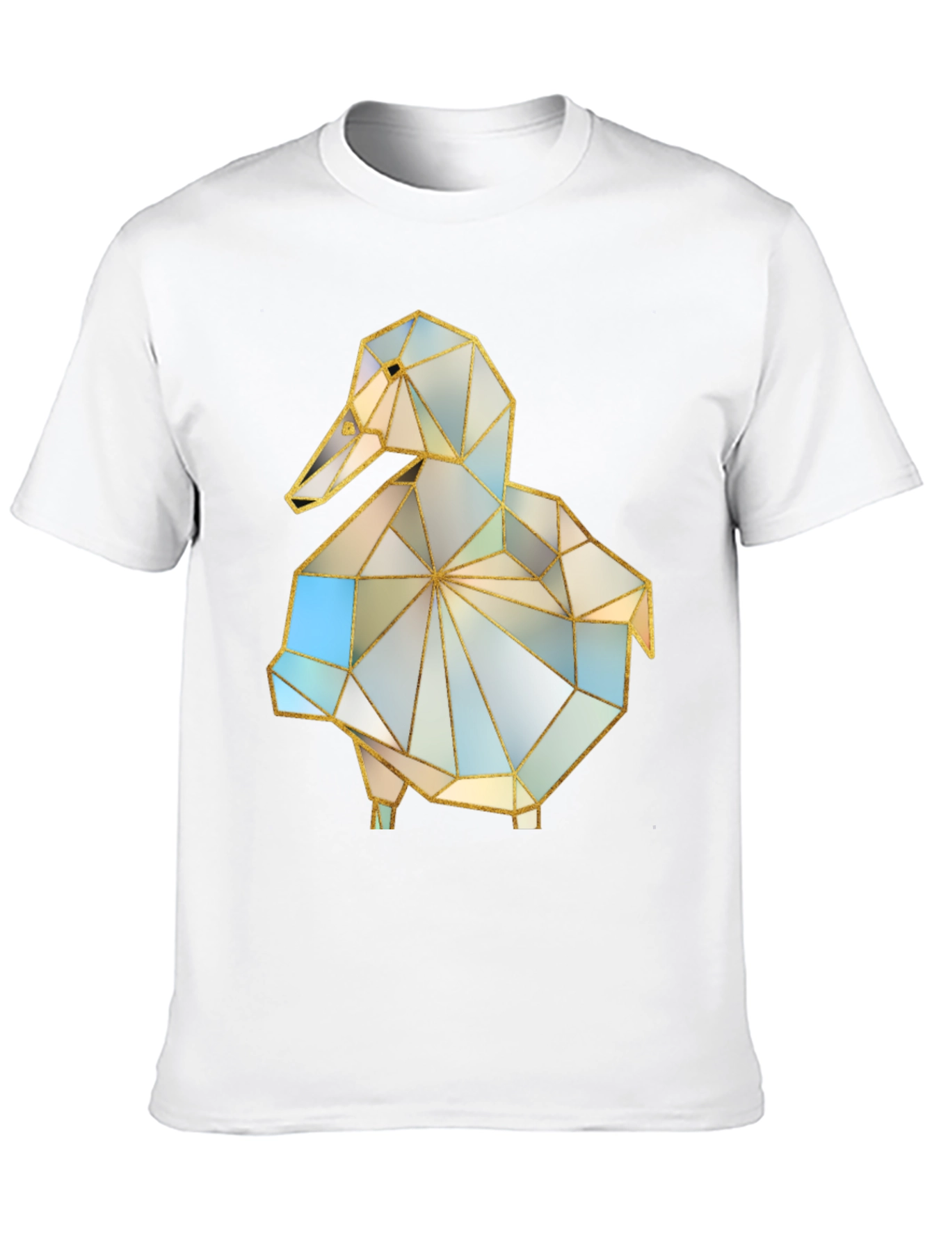 Black Geometric Duck Graphic Tee - Stylish Modern Design view 10
