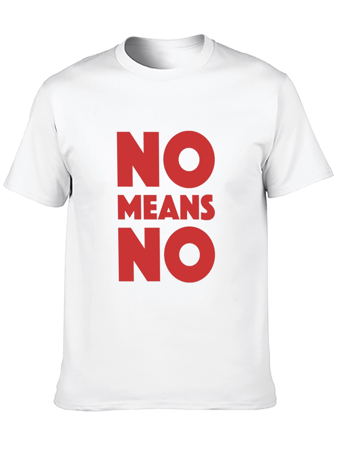 Black No Means No Graphic Tee - Black Cotton T-Shirt view 10