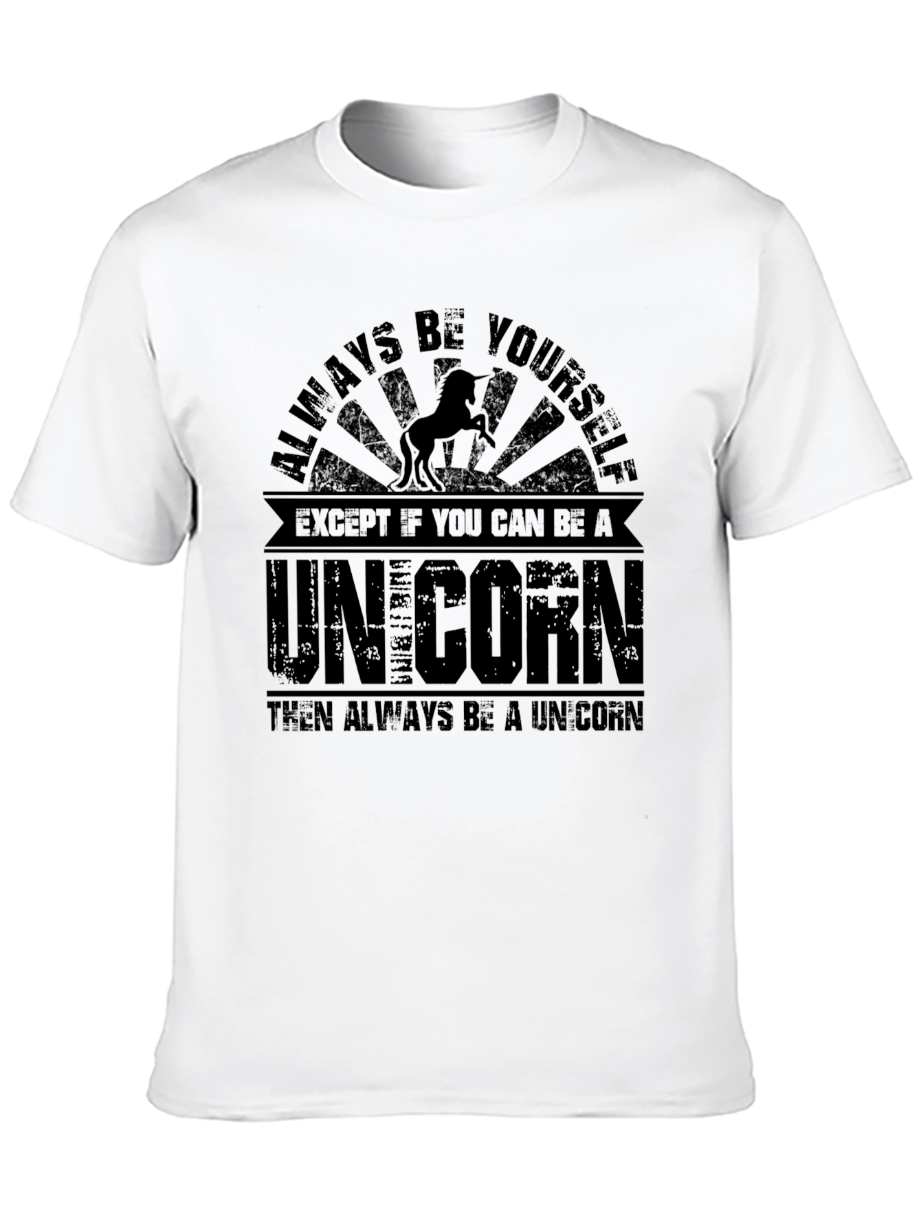 Black Always Be Yourself Unicorn T-Shirt view 10