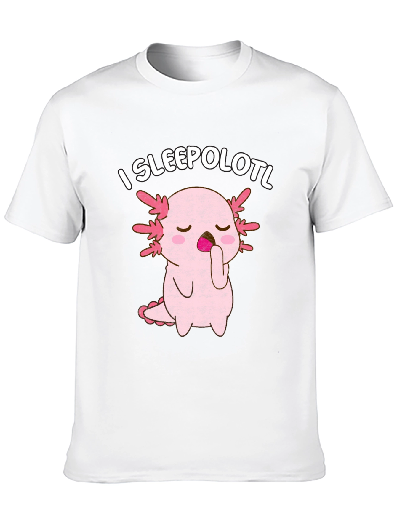 Black I Sleepolotl T-Shirt - Cute Axolotl Sleeping Tee view 10