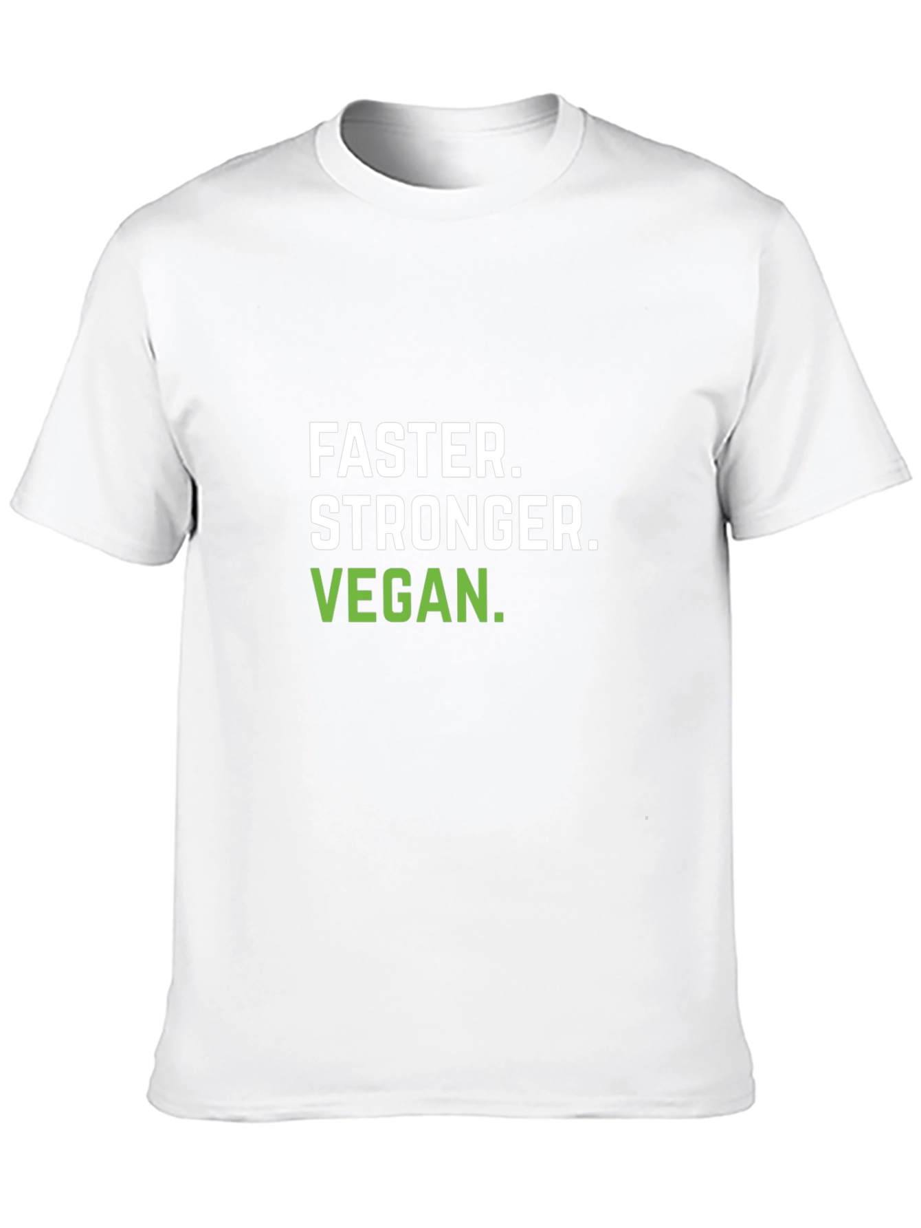 Black Faster Stronger Vegan T-Shirt view 10