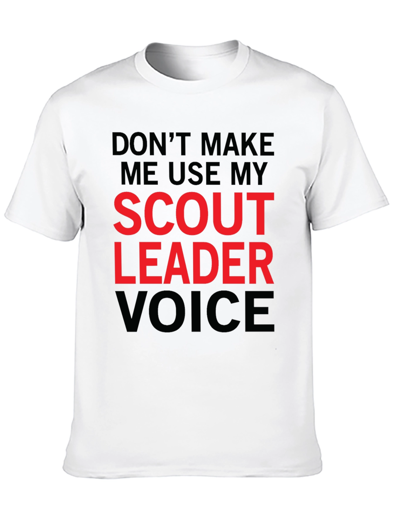 Black Scout Leader Voice Graphic Tee - Funny Men's T-Shirt view 10