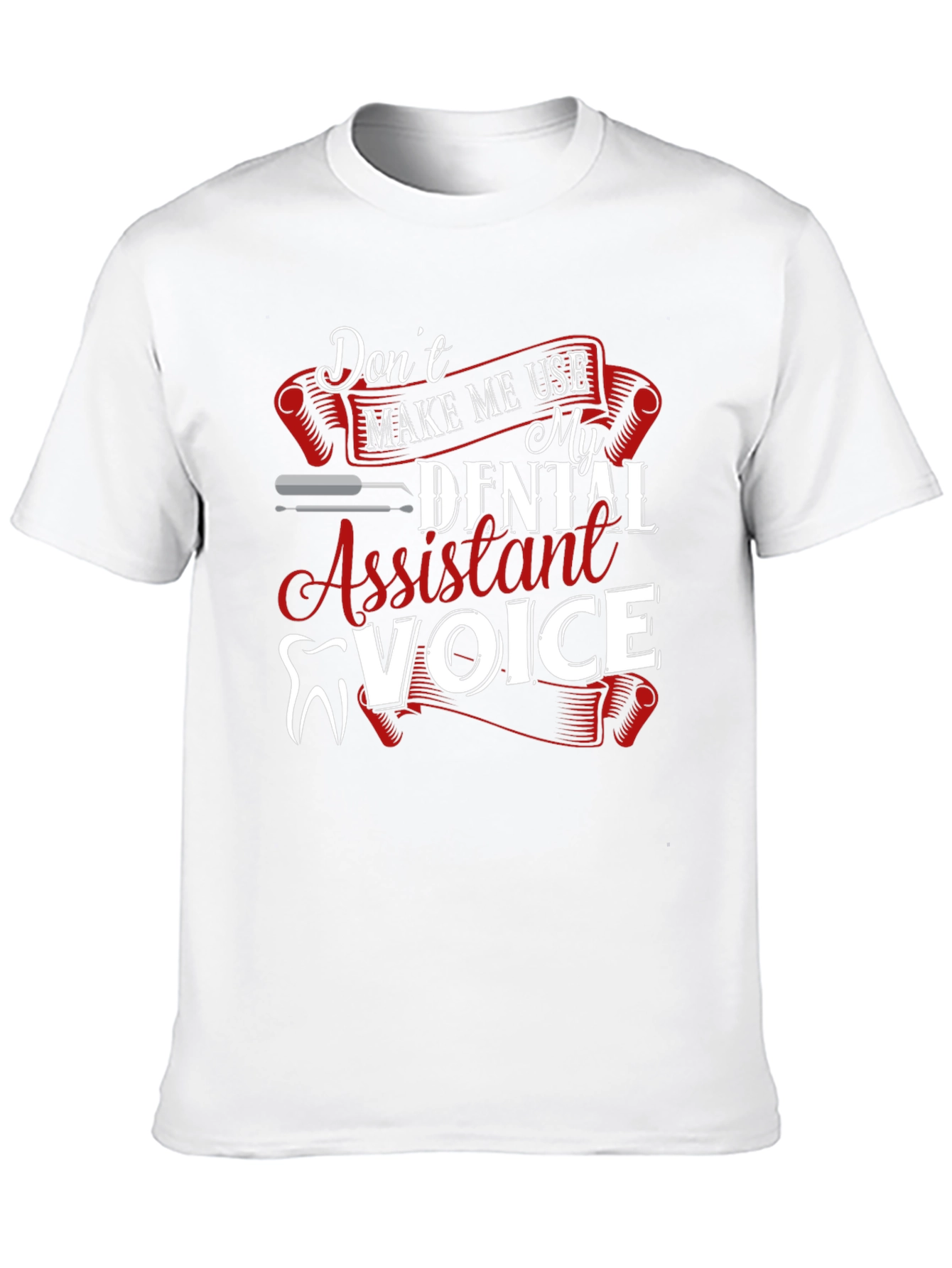 Black Dental Assistant Voice Graphic Tee view 10