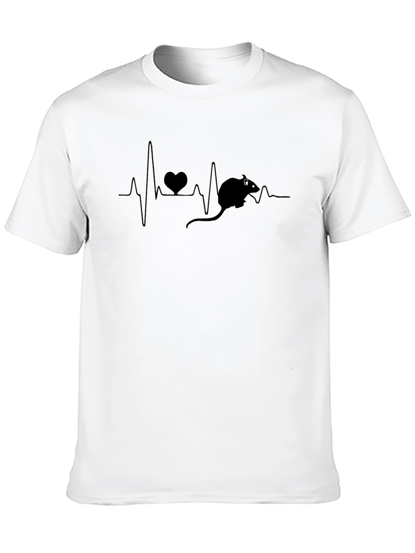 Black Rat Heartbeat T-Shirt - Unique Pet Lover Design view 10