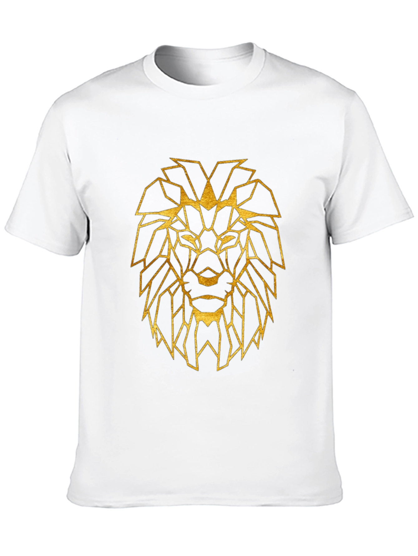 Black Geometric Lion Graphic Tee - Stylish Black Shirt view 10