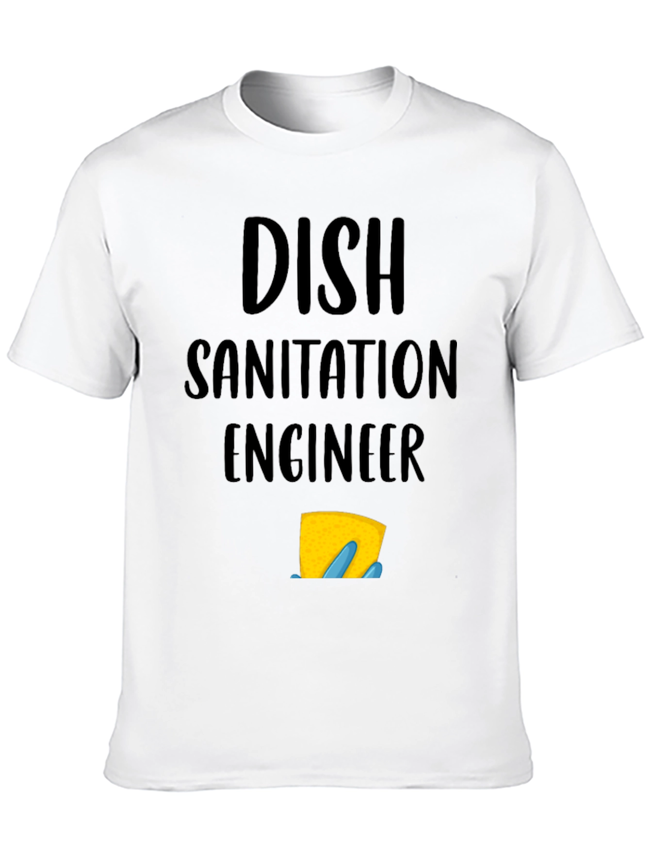 Black Dish Sanitation Engineer Graphic Tee view 10