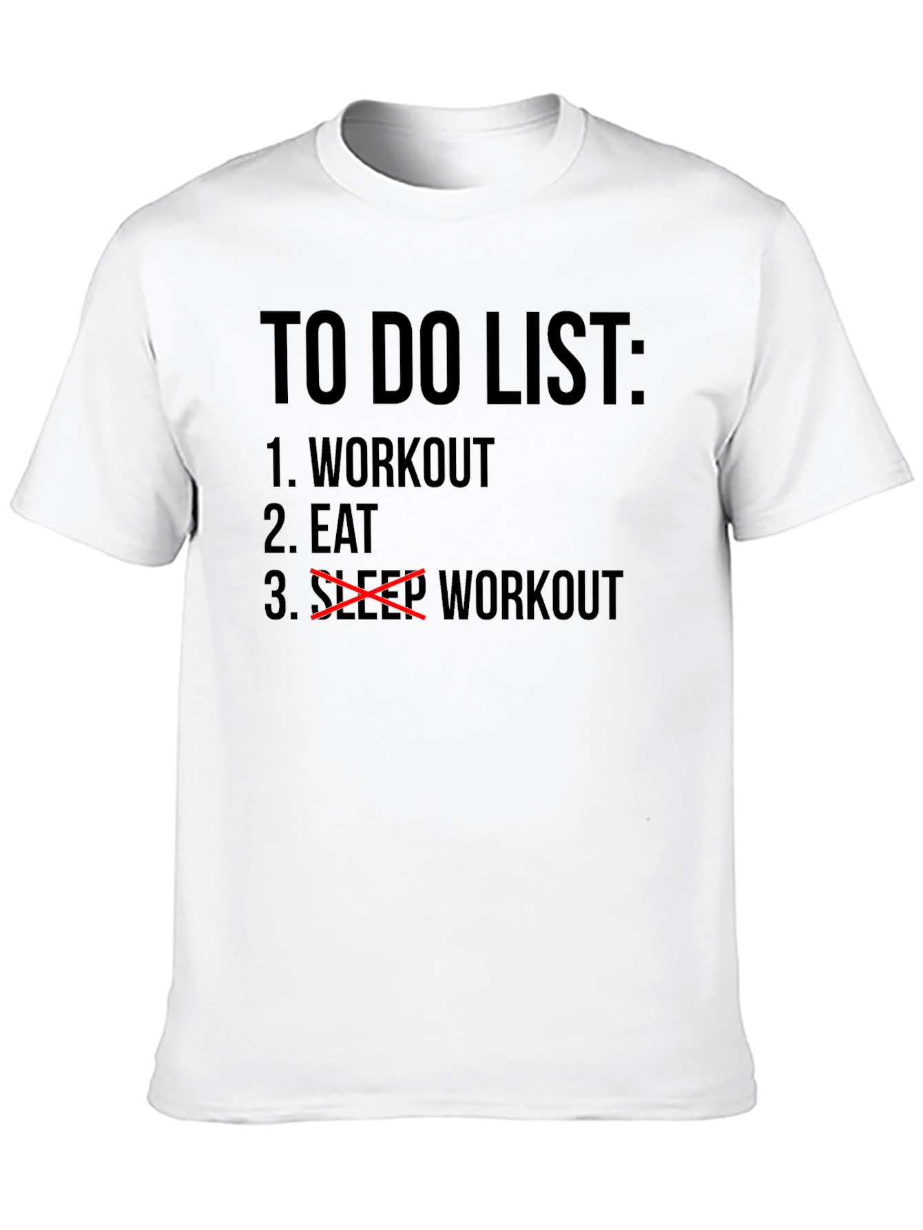 Black Workout Humor T-Shirt - To Do List Gym Tee view 10