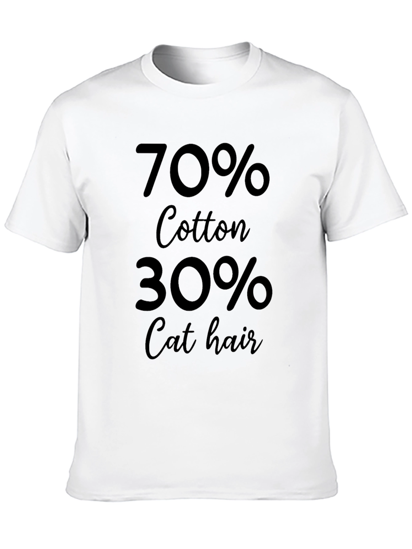 Black Humorous Cat Hair Blend Tee view 10