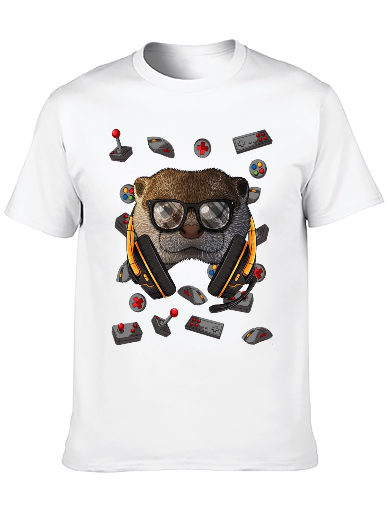 Black Gamer Otter Graphic Tee - Playful Style view 10