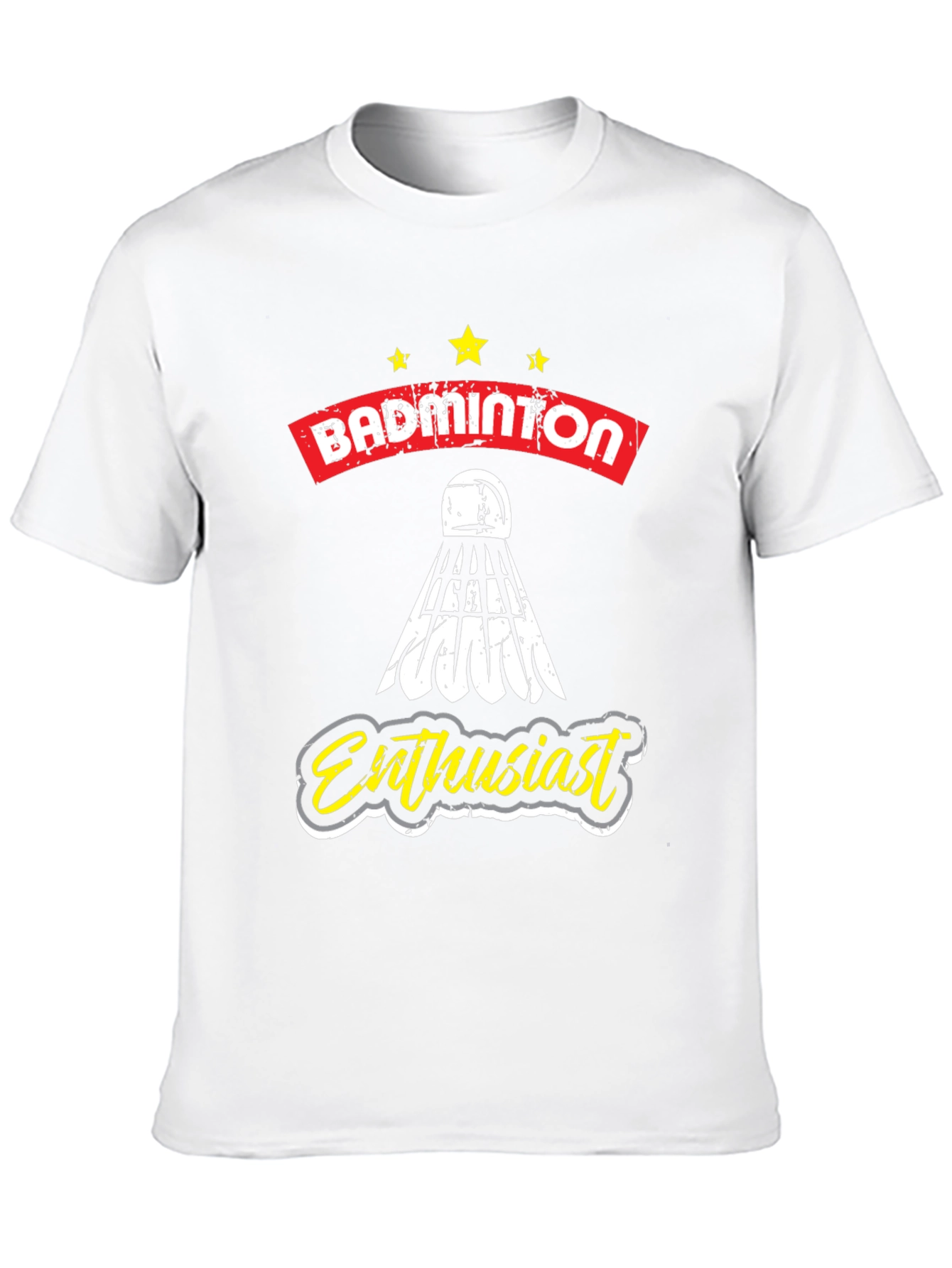 Black Badminton Enthusiast Graphic Tee - Unisex view 10