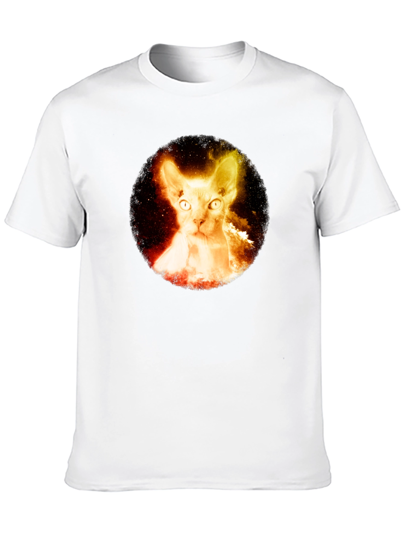 Black Sphynx Cat Galaxy T-Shirt - Unique Graphic Tee view 10