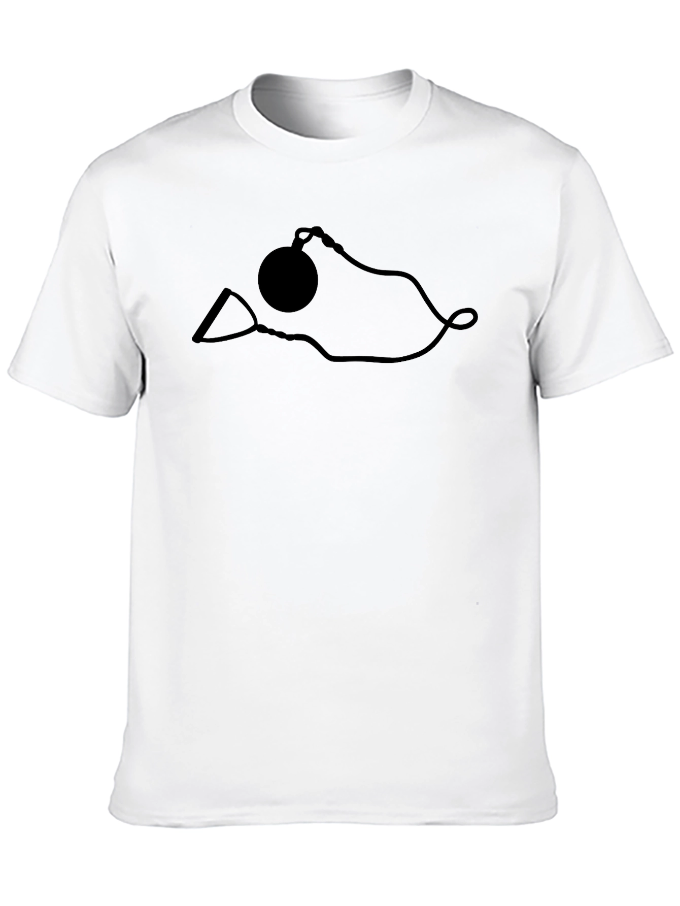 Black Novelty Flail Graphic Tee - Black Cotton Blend view 10