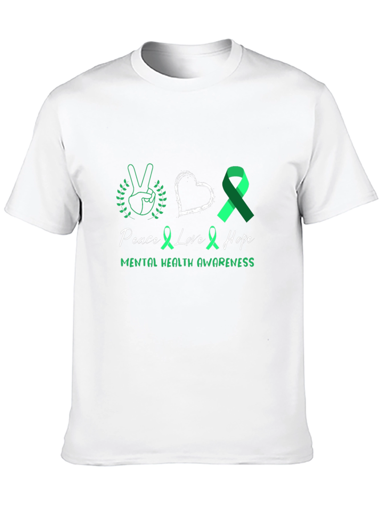 Black Mental Health Awareness Peace Love Hope T-Shirt view 10