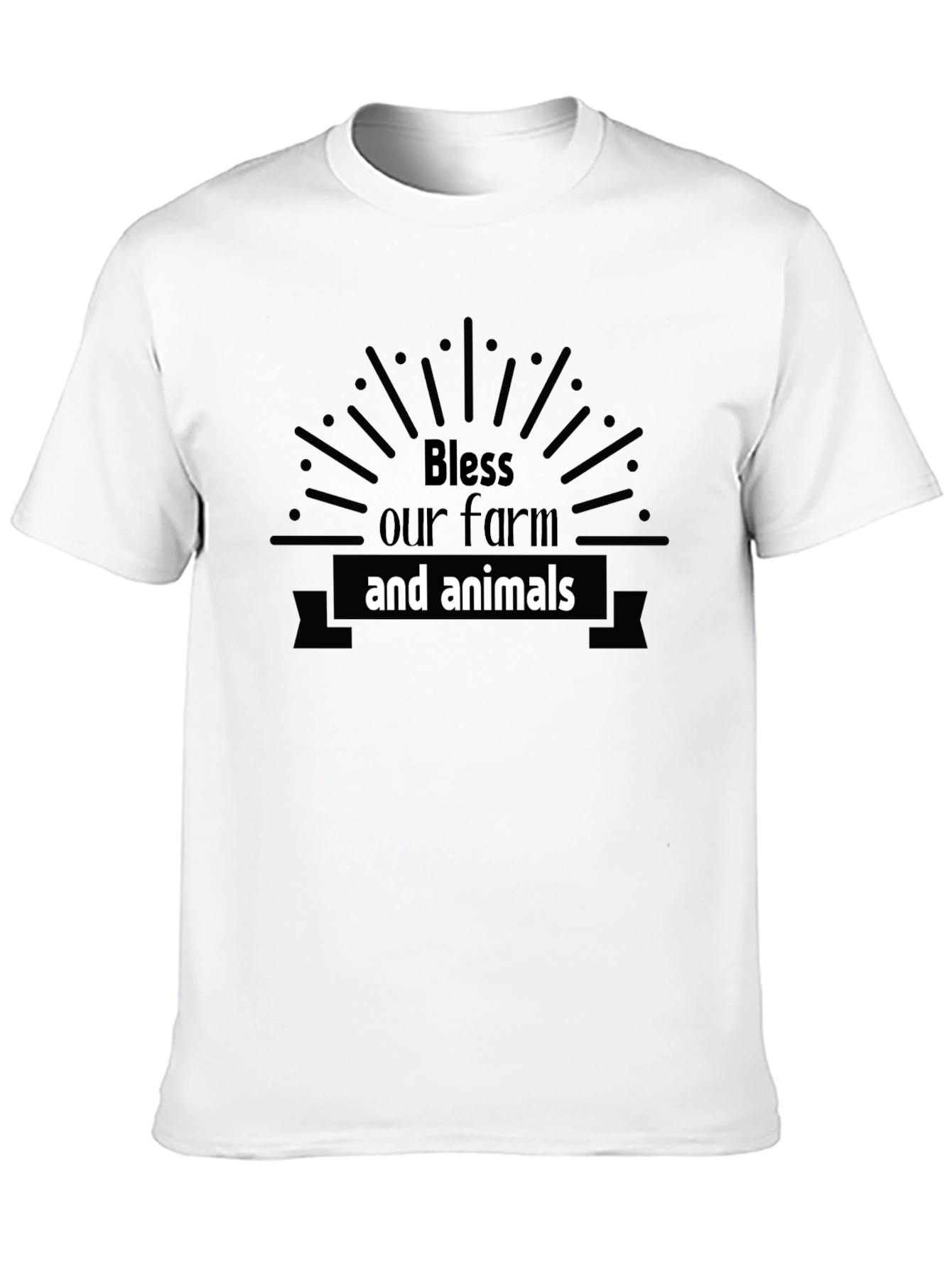 Black Bless Our Farm & Animals Black Graphic Tee view 10
