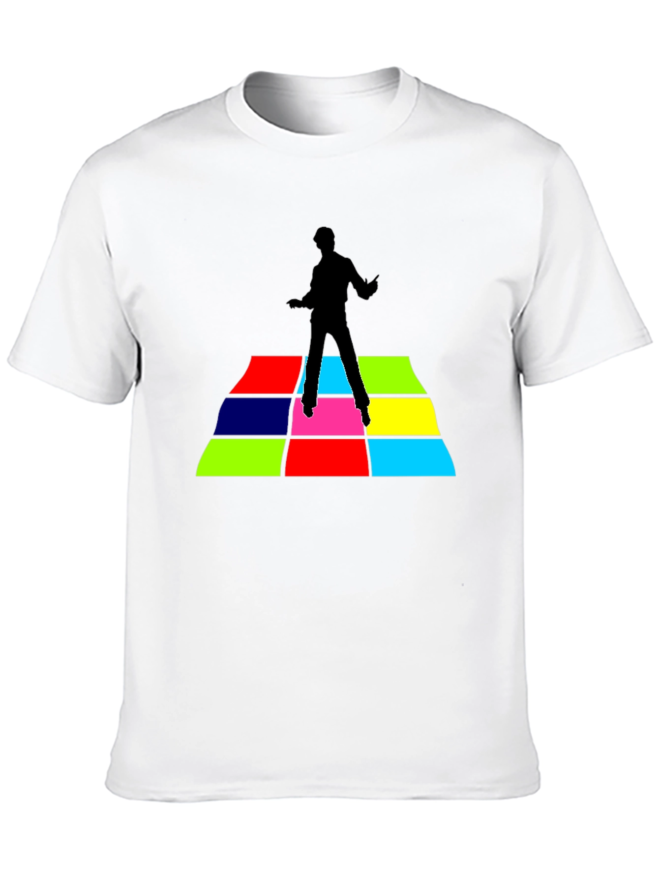 Black Retro Dance Floor T-Shirt - Black view 10
