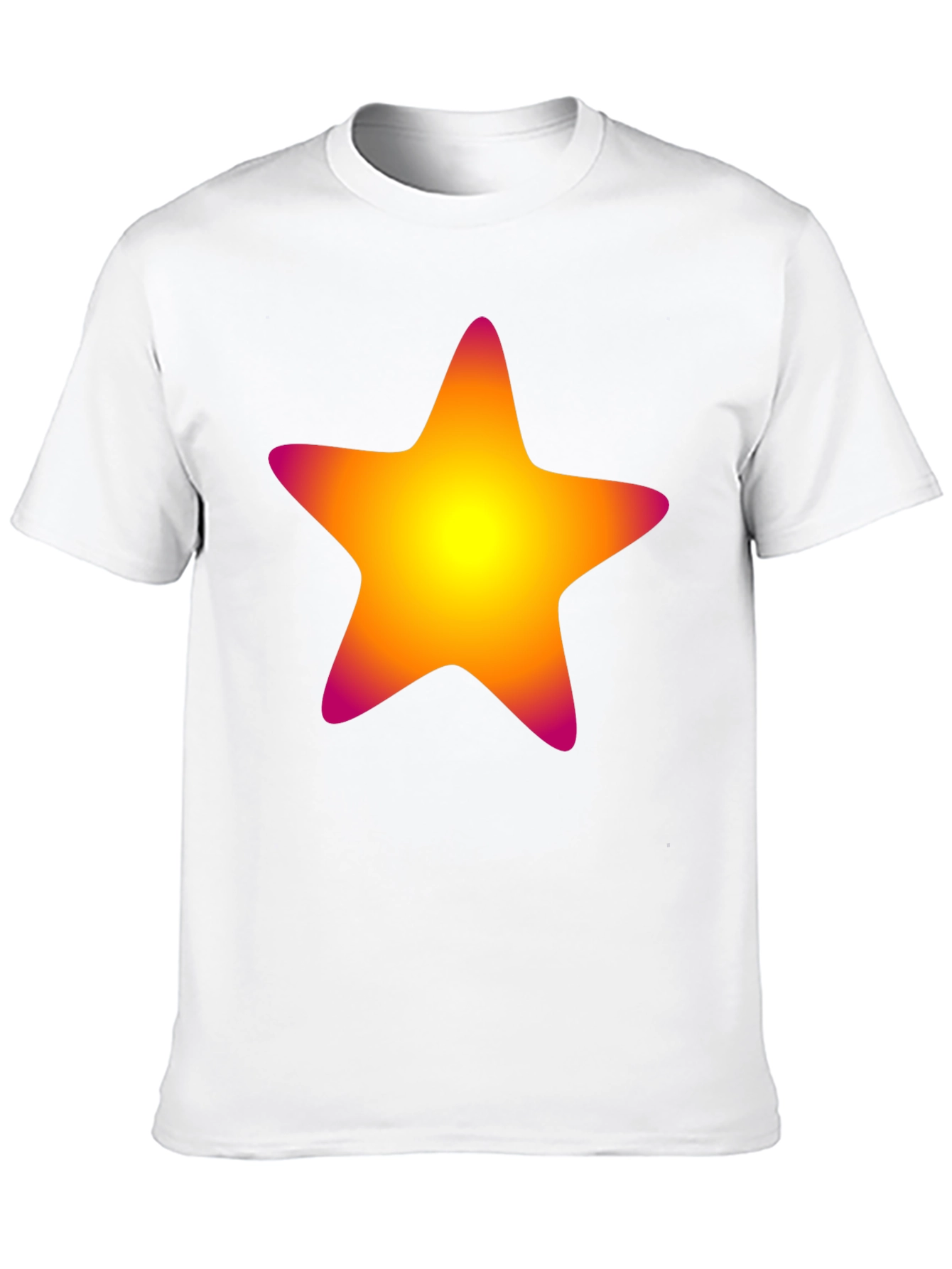 Black Vibrant Star Graphic Tee - Black Cotton Blend view 10