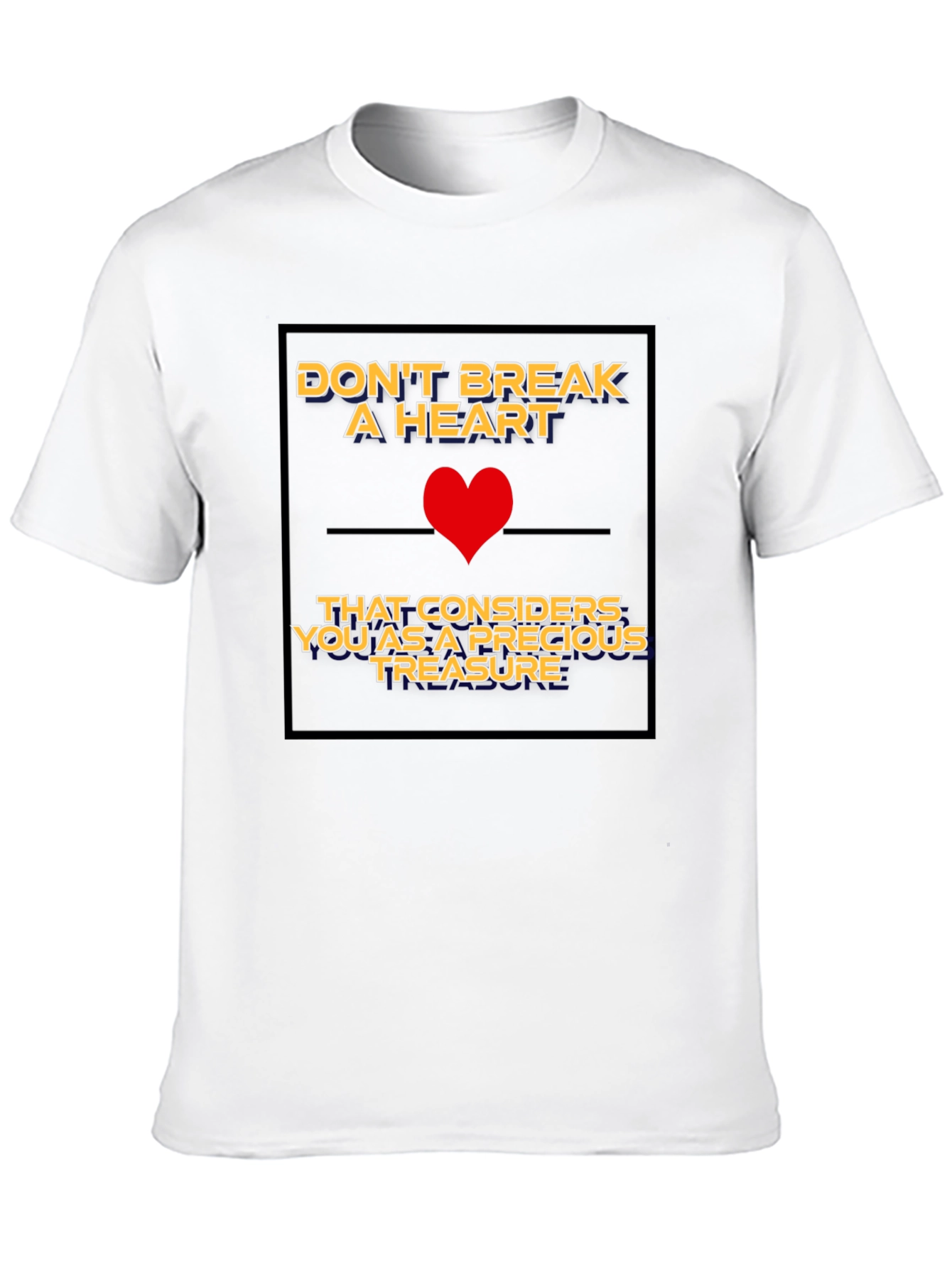 Black Heartfelt Graphic Tee - Precious Treasure Design view 10