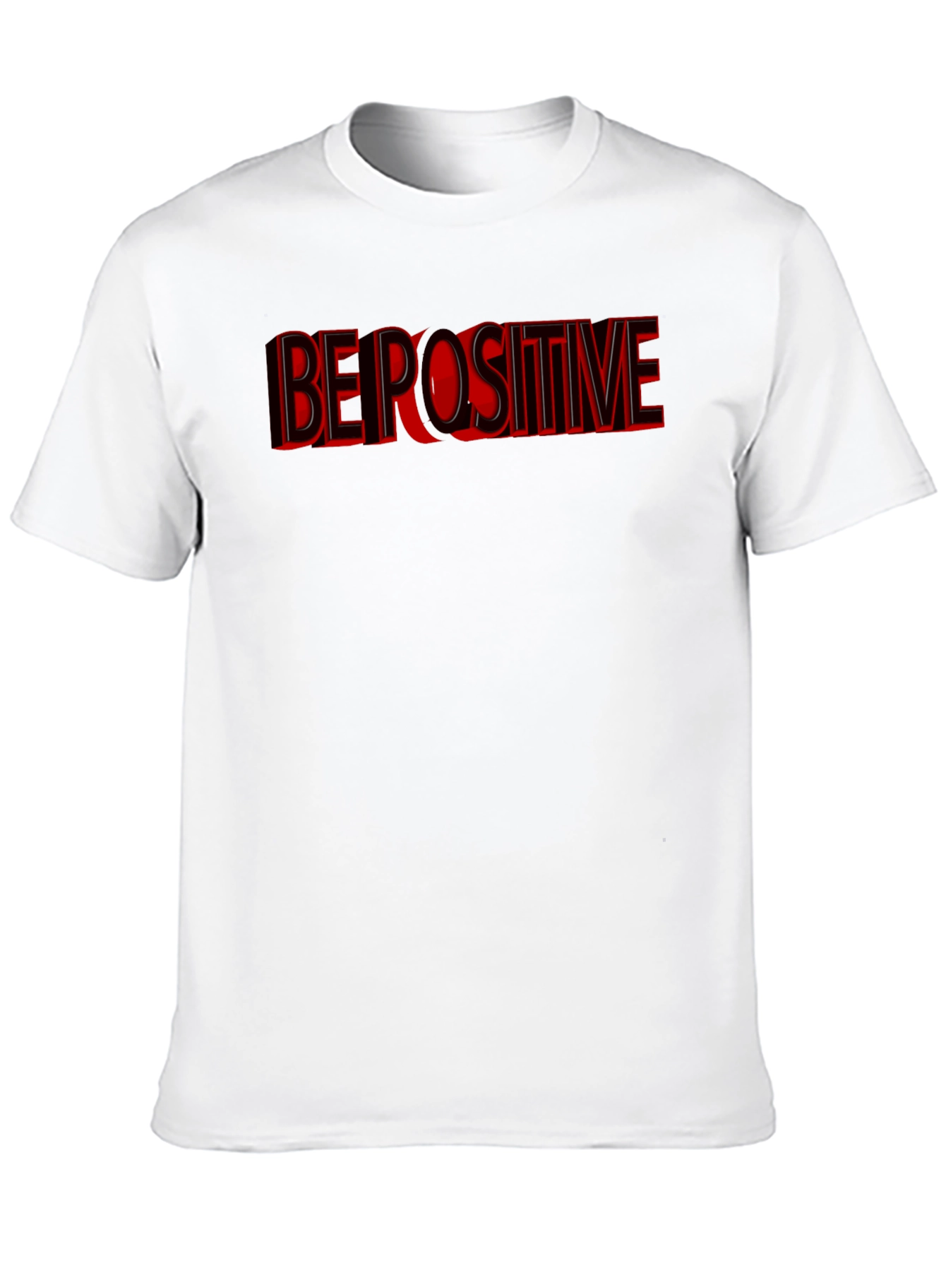 Black Be Positive Graphic T-Shirt - Black view 10