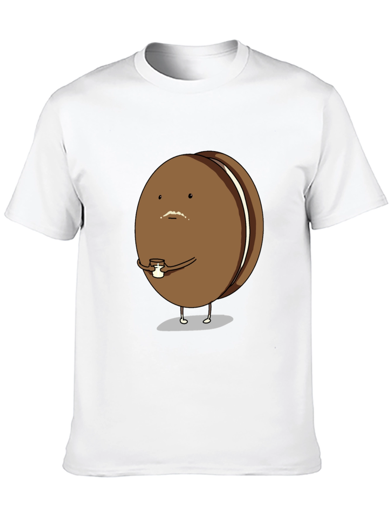 Black Funny Oreo Character Black T-Shirt view 10