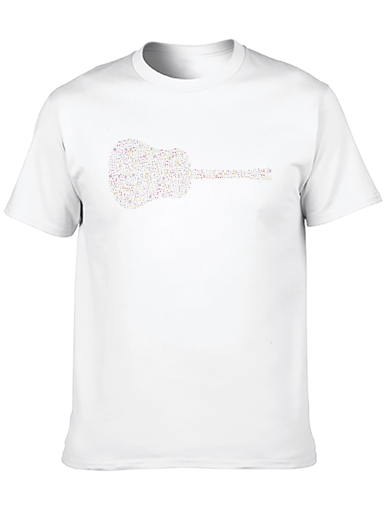 Black Guitar Graphic Black T-Shirt view 10