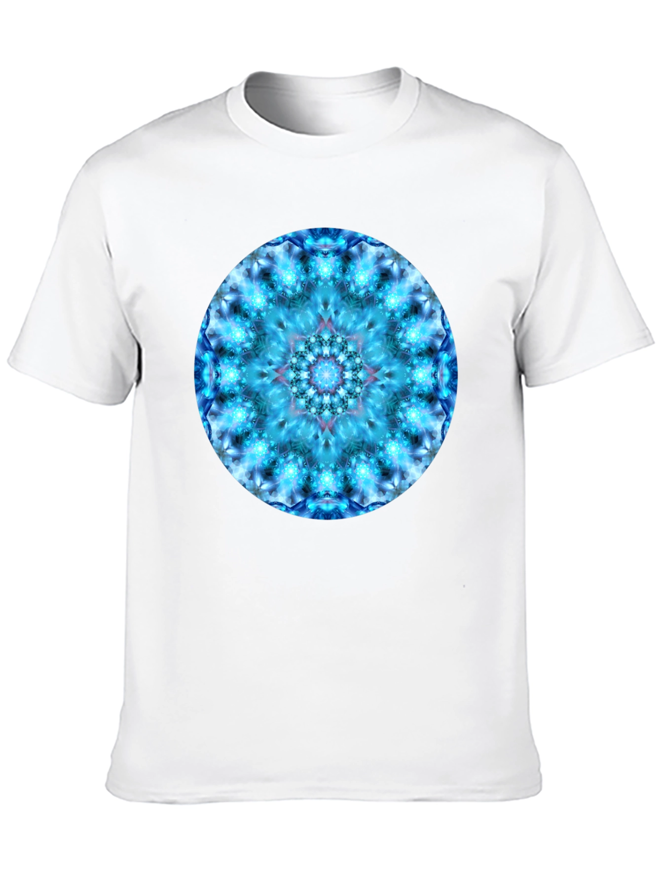 Black Blue Mandala Graphic Tee view 10